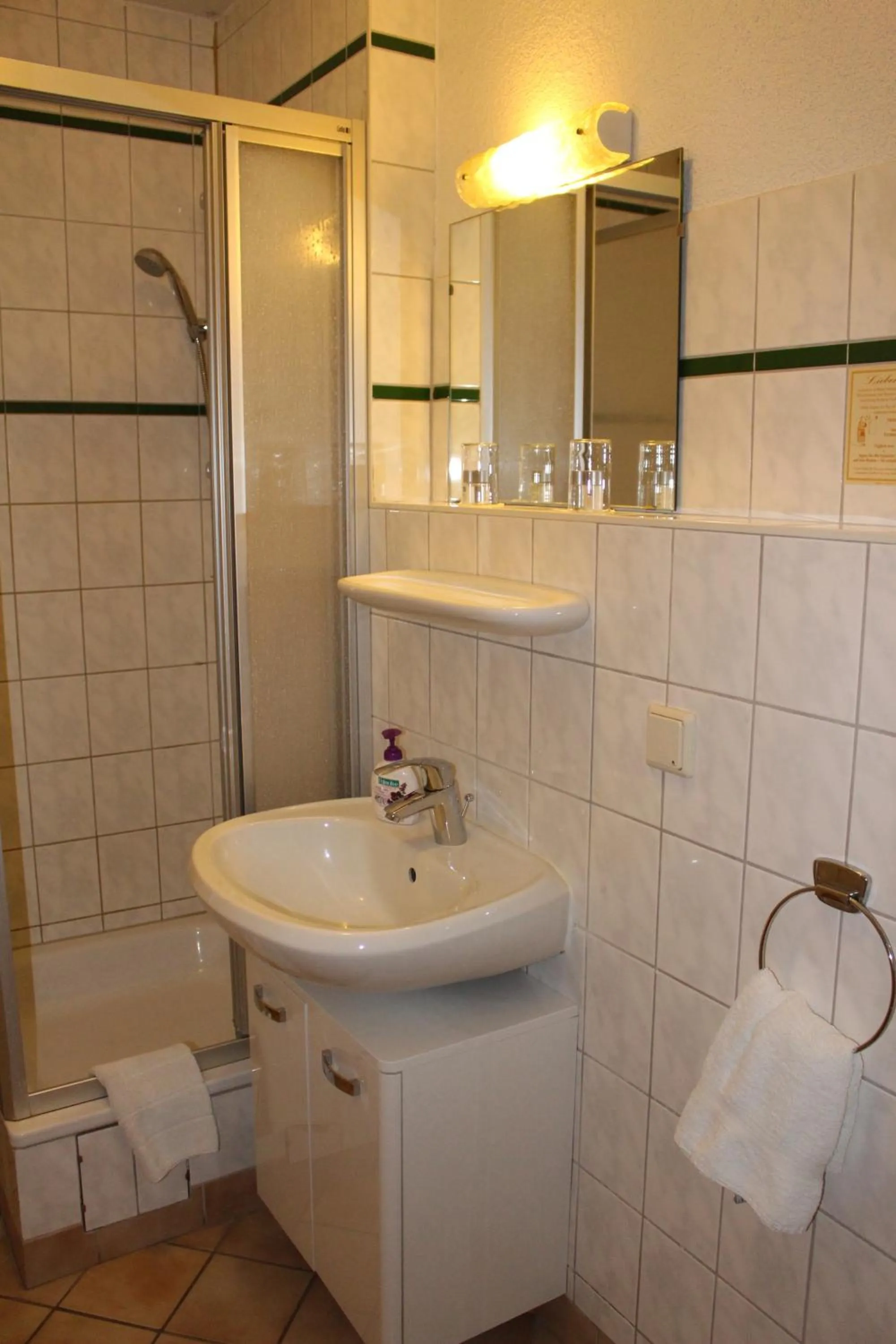 Shower in Landhotel "Zum ersten Siedler"