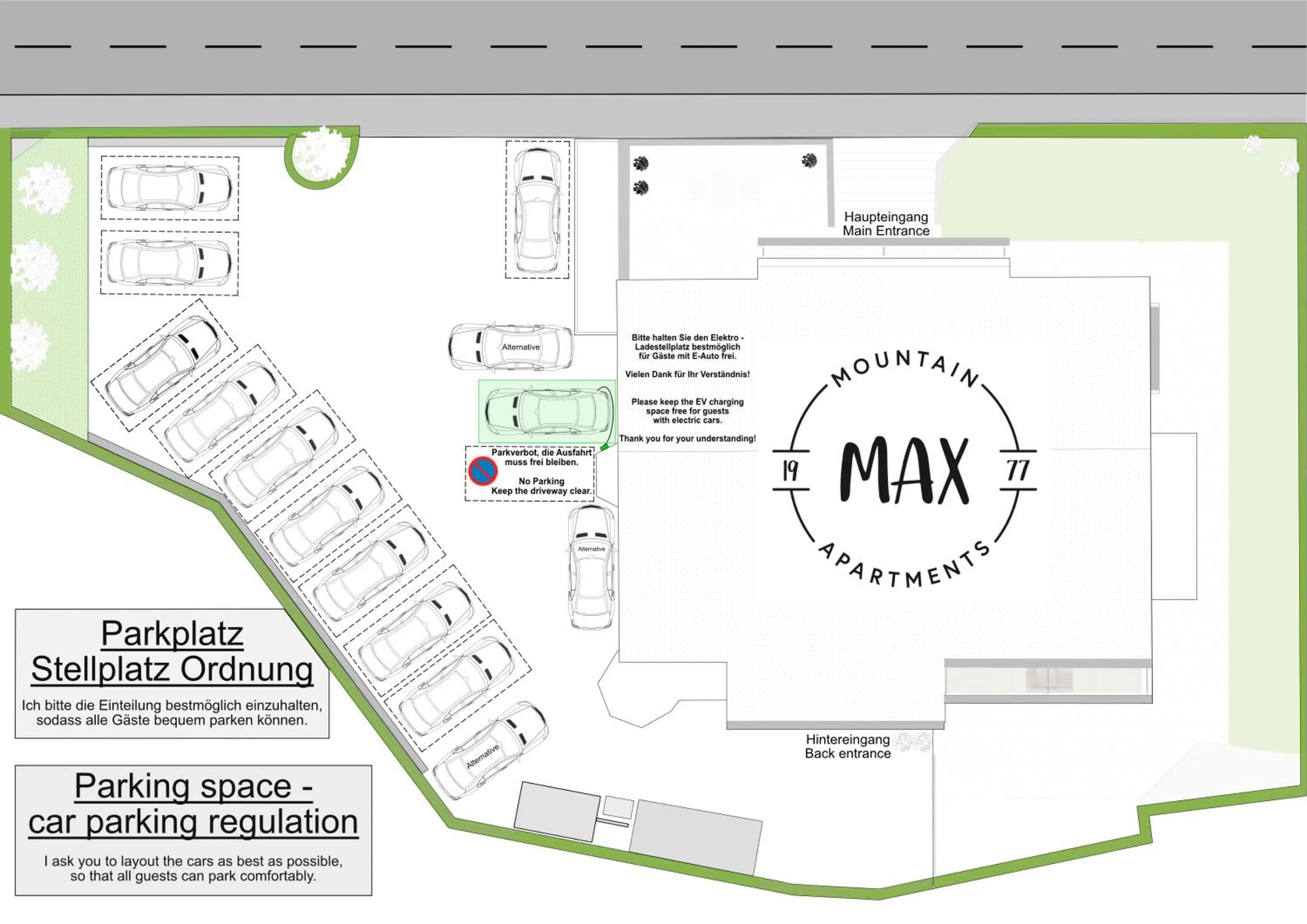 Parking in Max Mountain Apartments