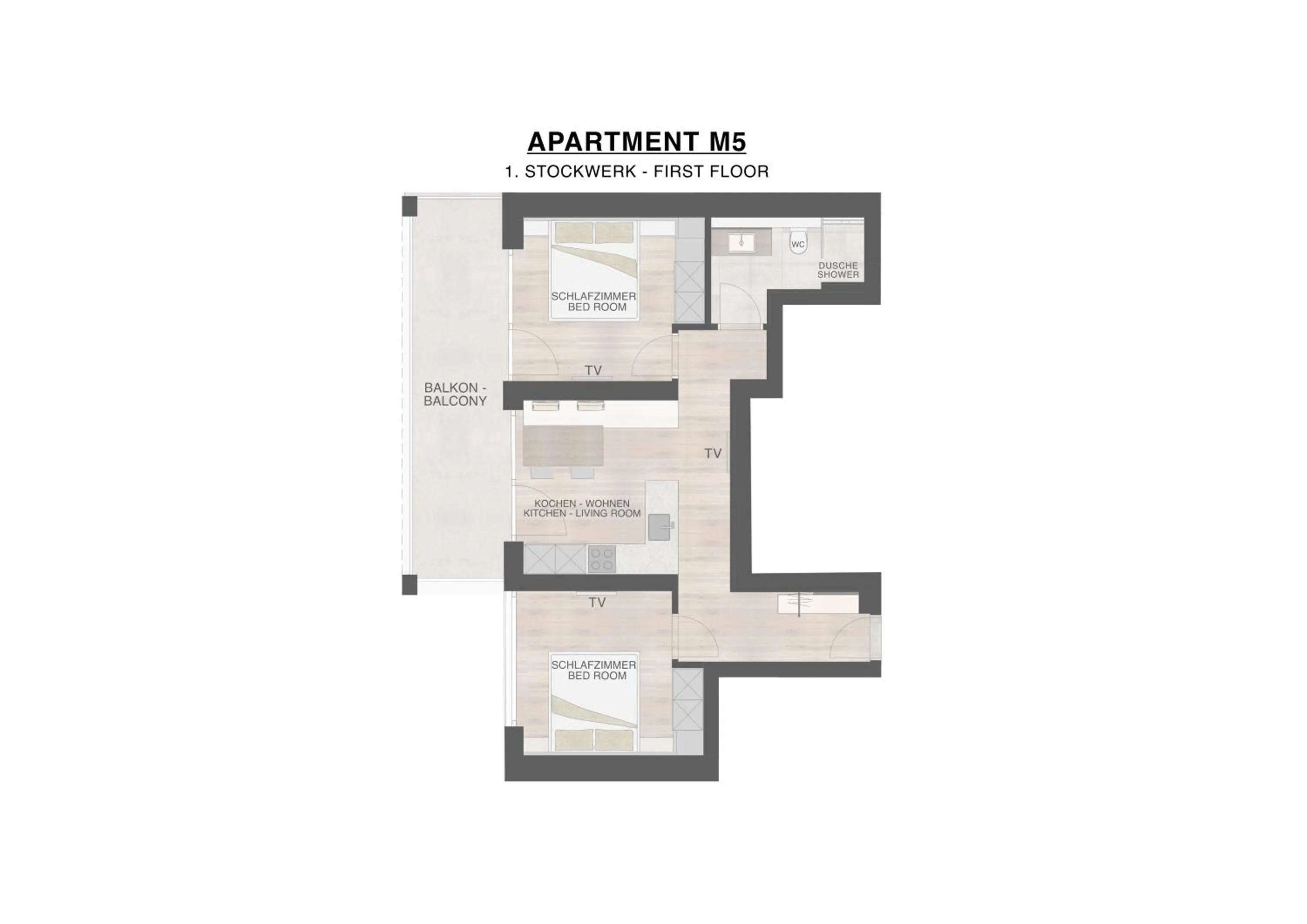 Floor plan in Max Mountain Apartments
