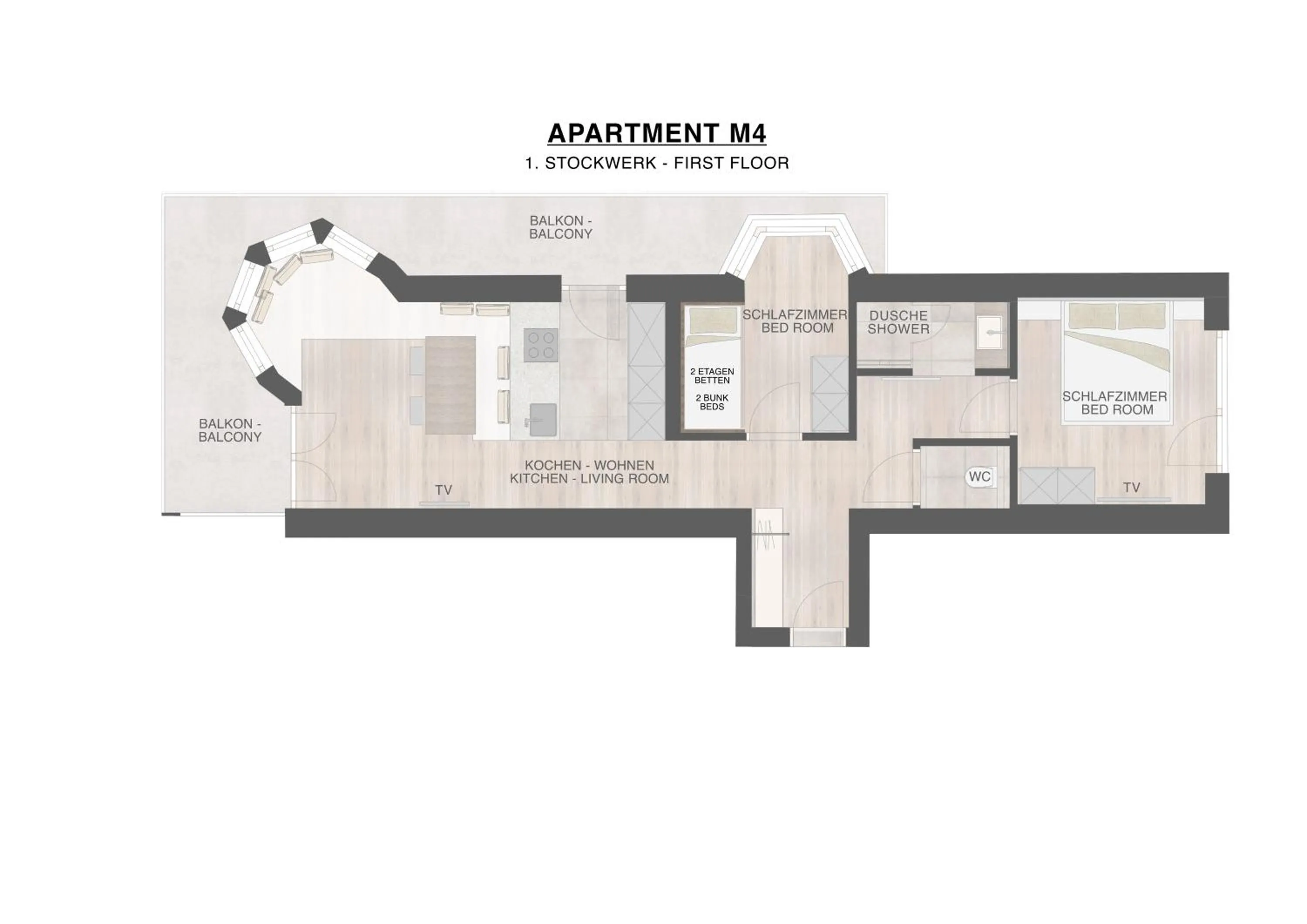 Floor plan in Max Mountain Apartments