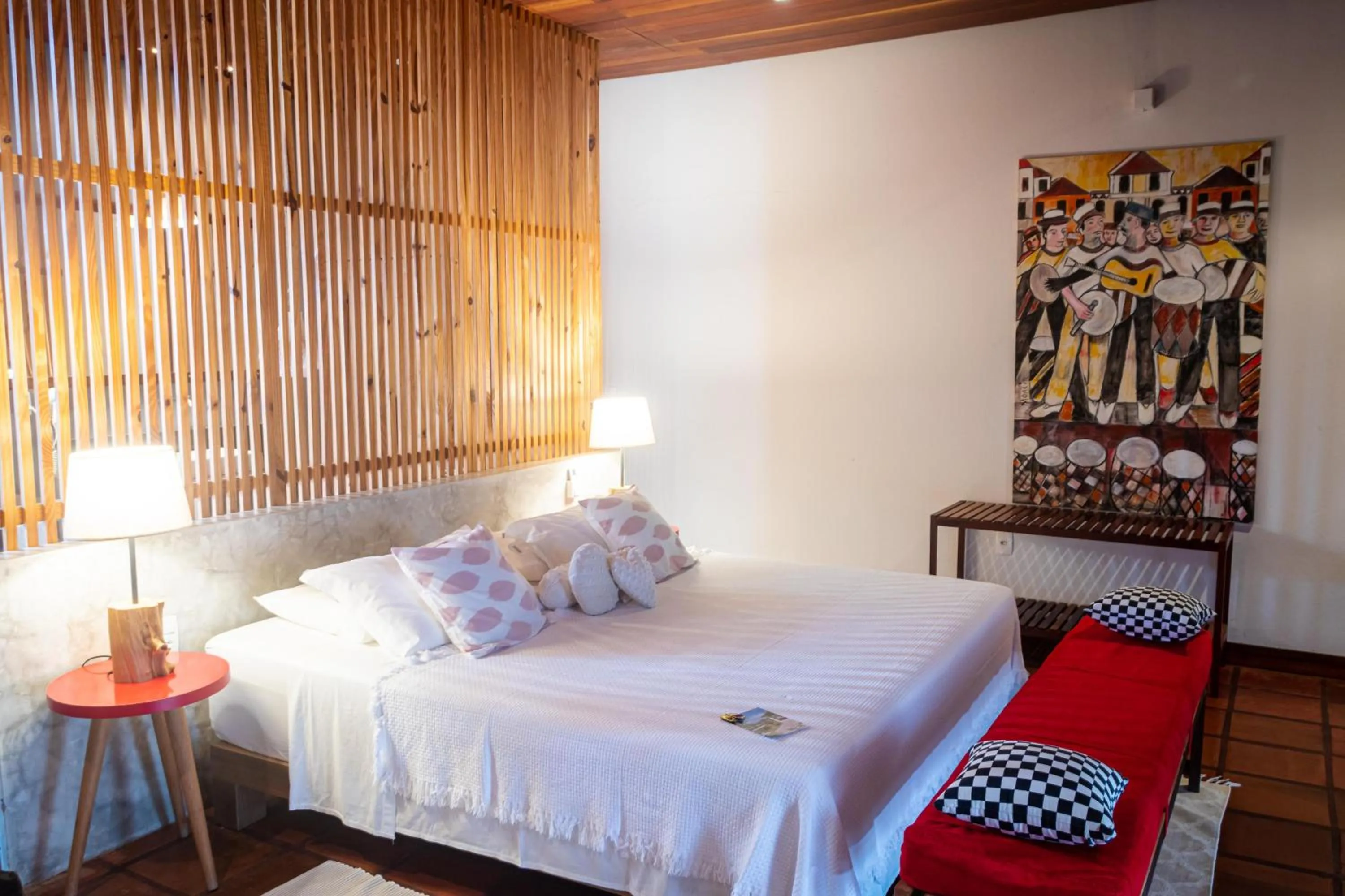 Bed in Hotel Villaggio Tudo Bom