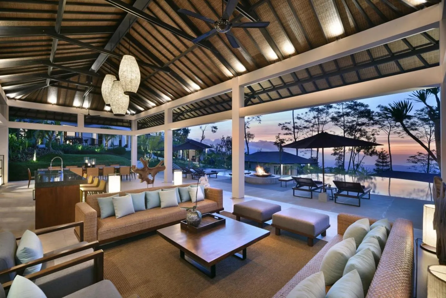 Living room in Alta Vista Mountain Villa Bali