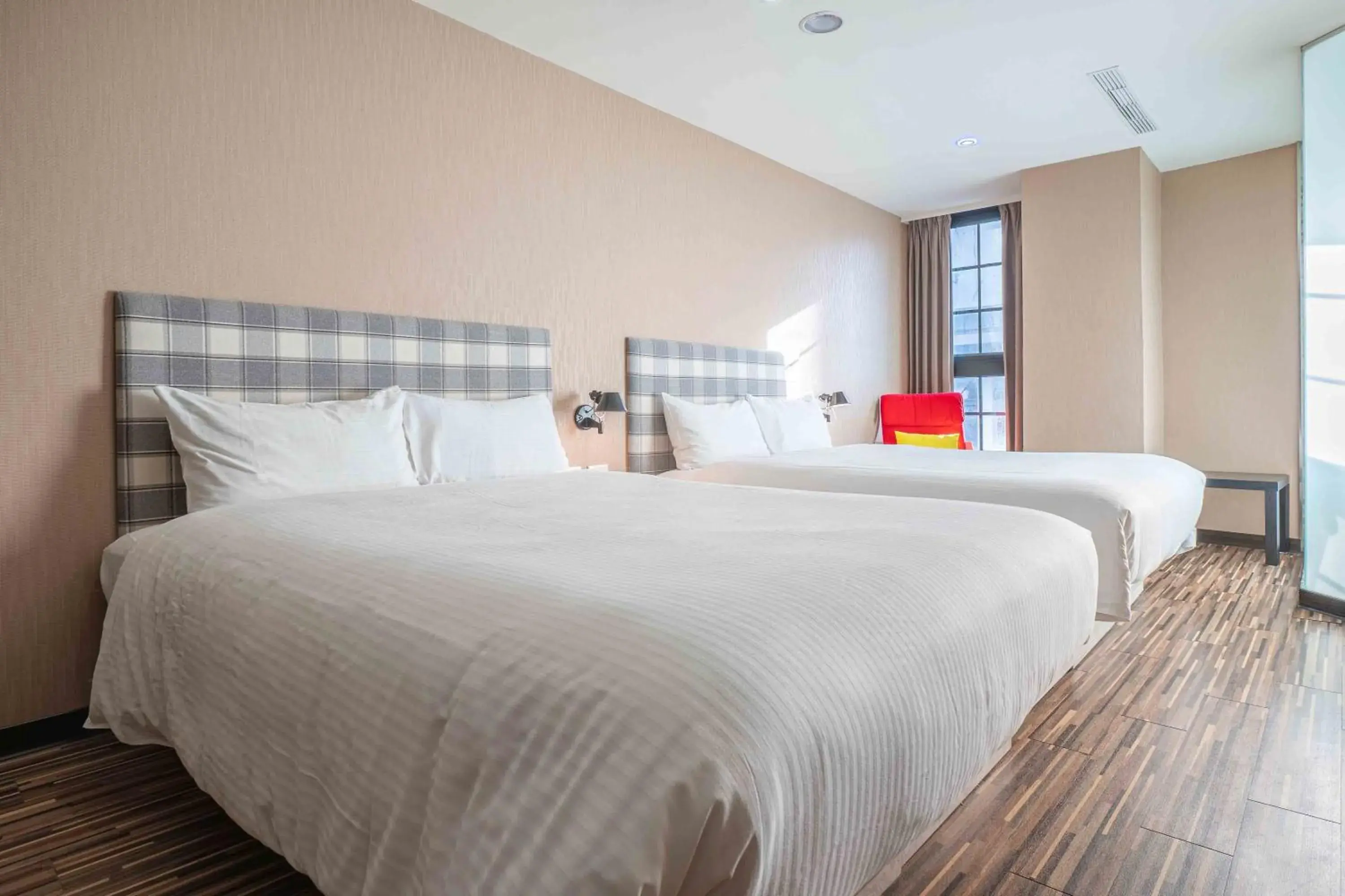 Bed in CHECK inn Taichung Ziyou Bed in CHECK inn Taichung Ziyou