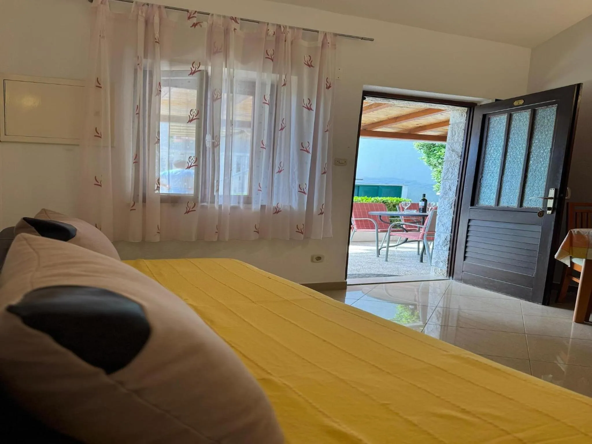 Dining area, Bed in Apartments Magdalena