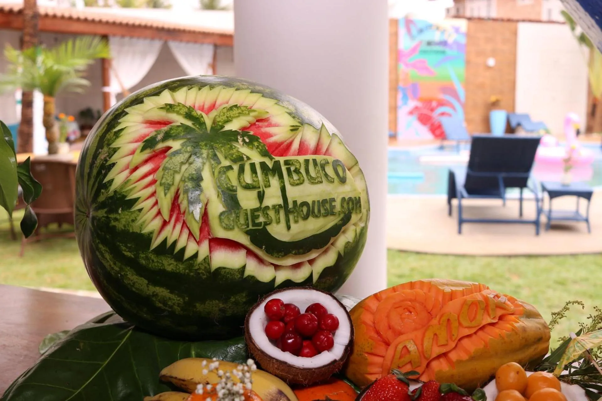 Buffet breakfast in Hotel e Pousada Cumbuco Guesthouse