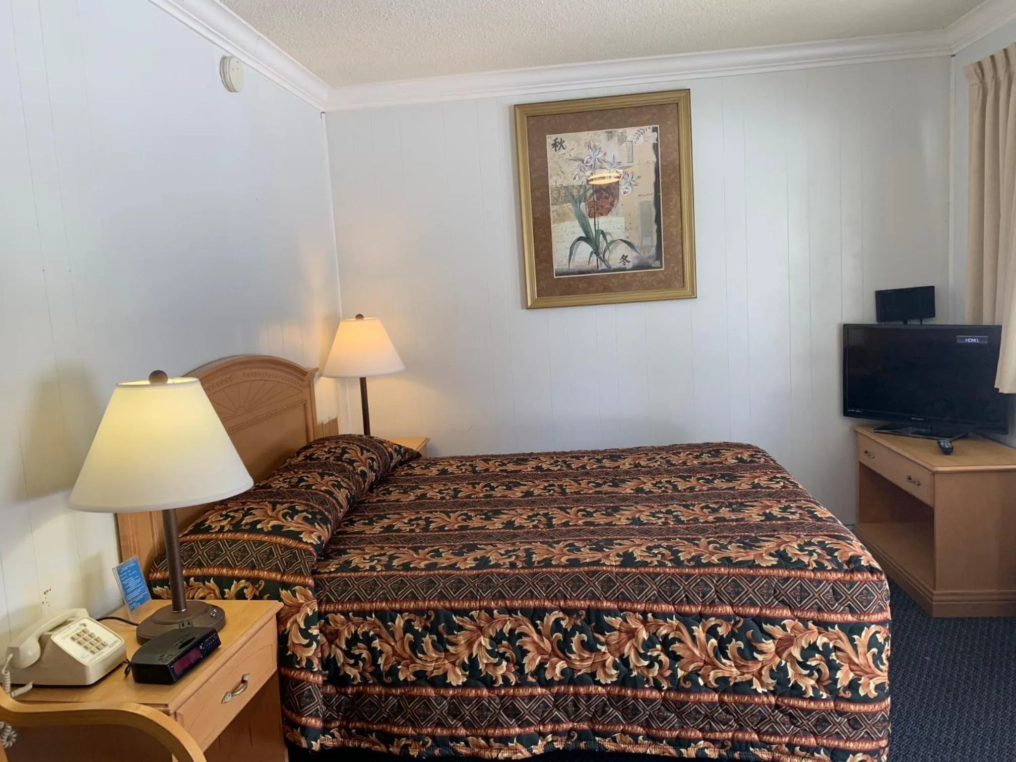 Bed in Evening Star Motel