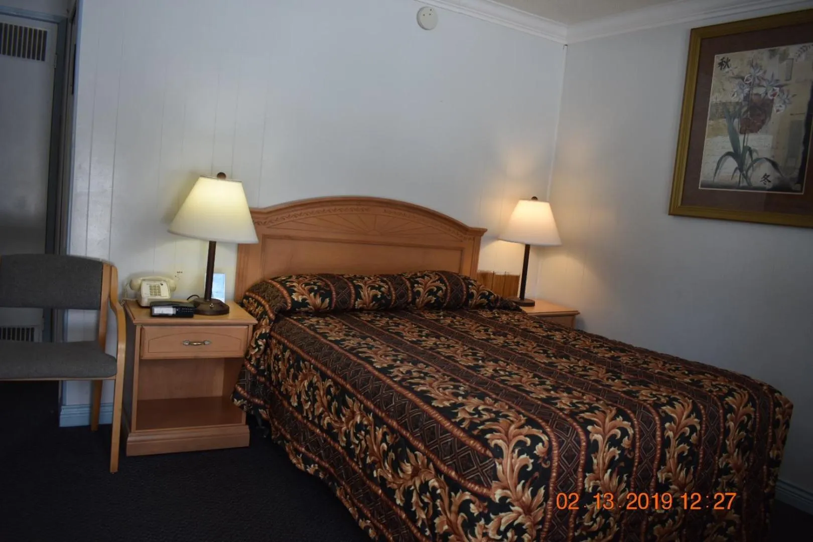 Bed in Evening Star Motel