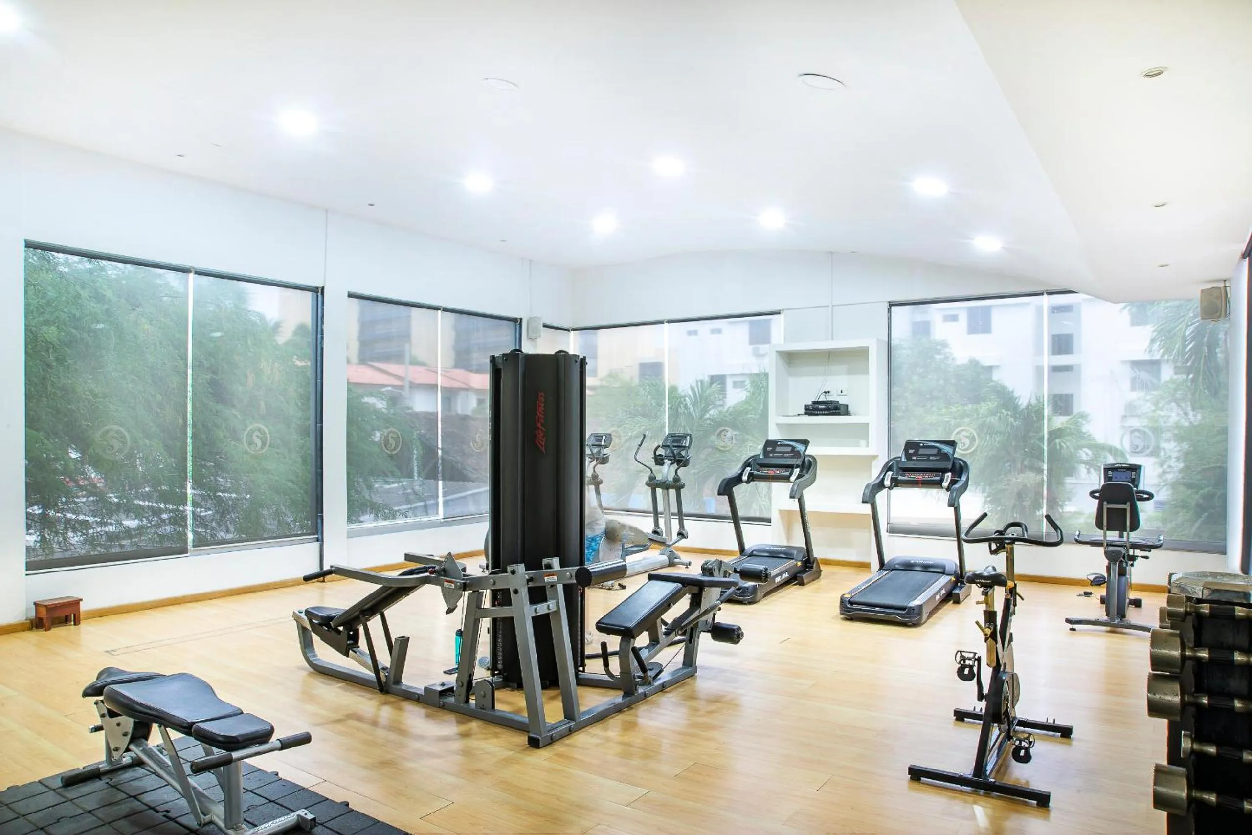 Fitness centre/facilities in Hotel Santorini Resort