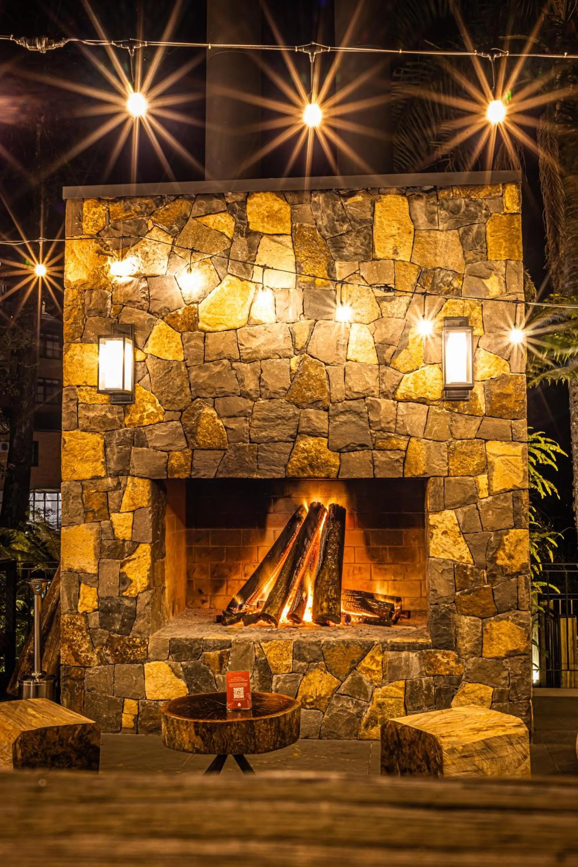 fireplace in Hotel Recanto da Serra