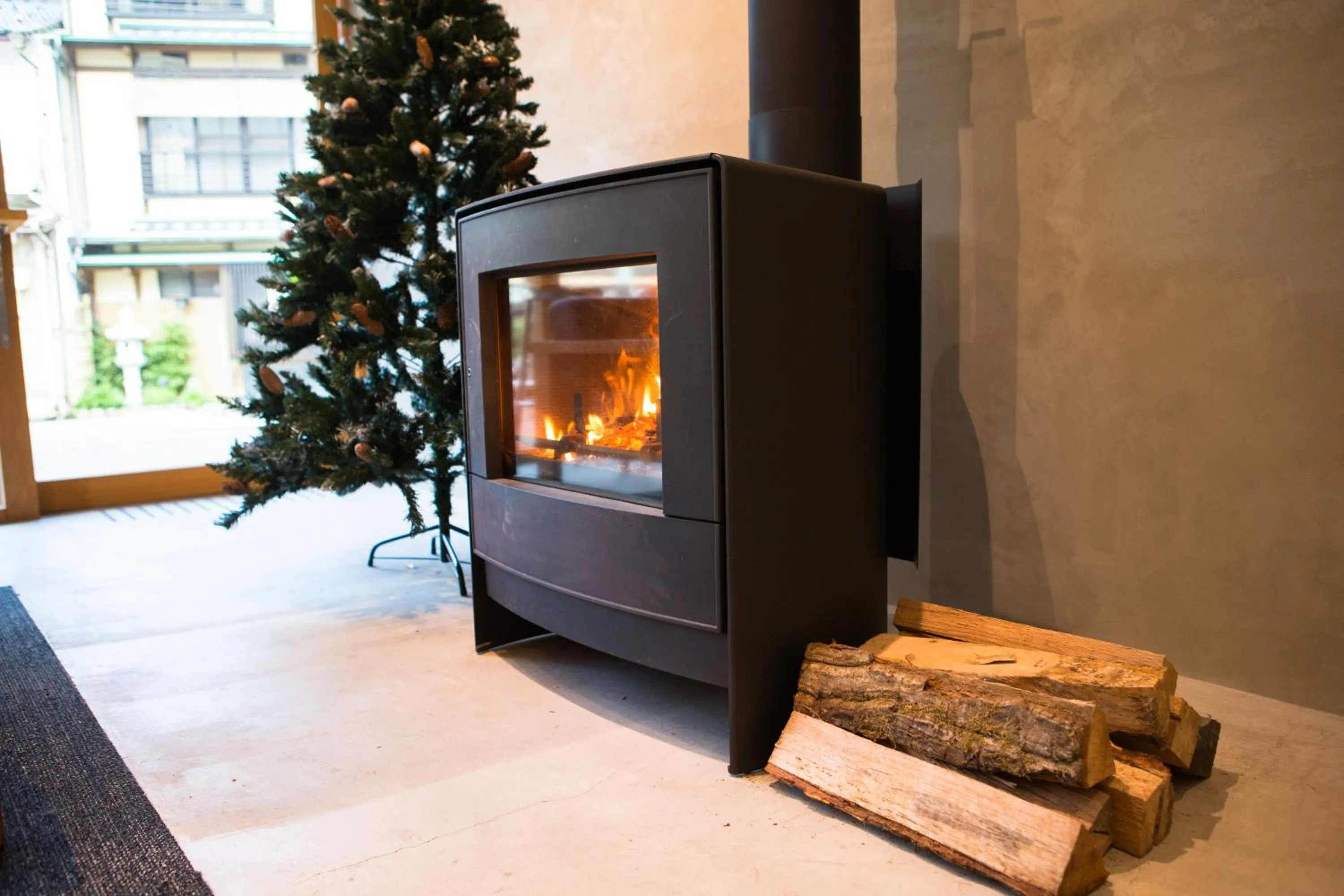 fireplace in TSUCHIYA Kinosaki onsen