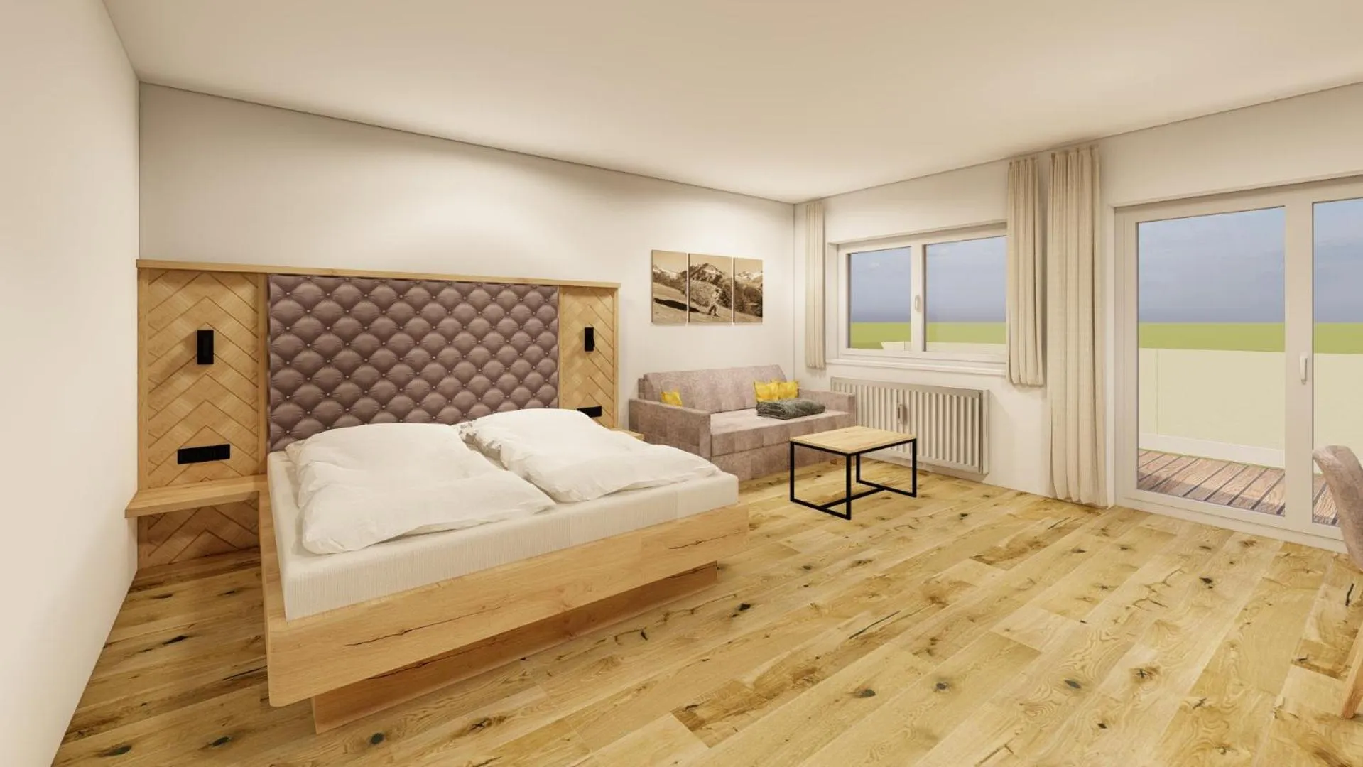 Bed in Hotel Langeck