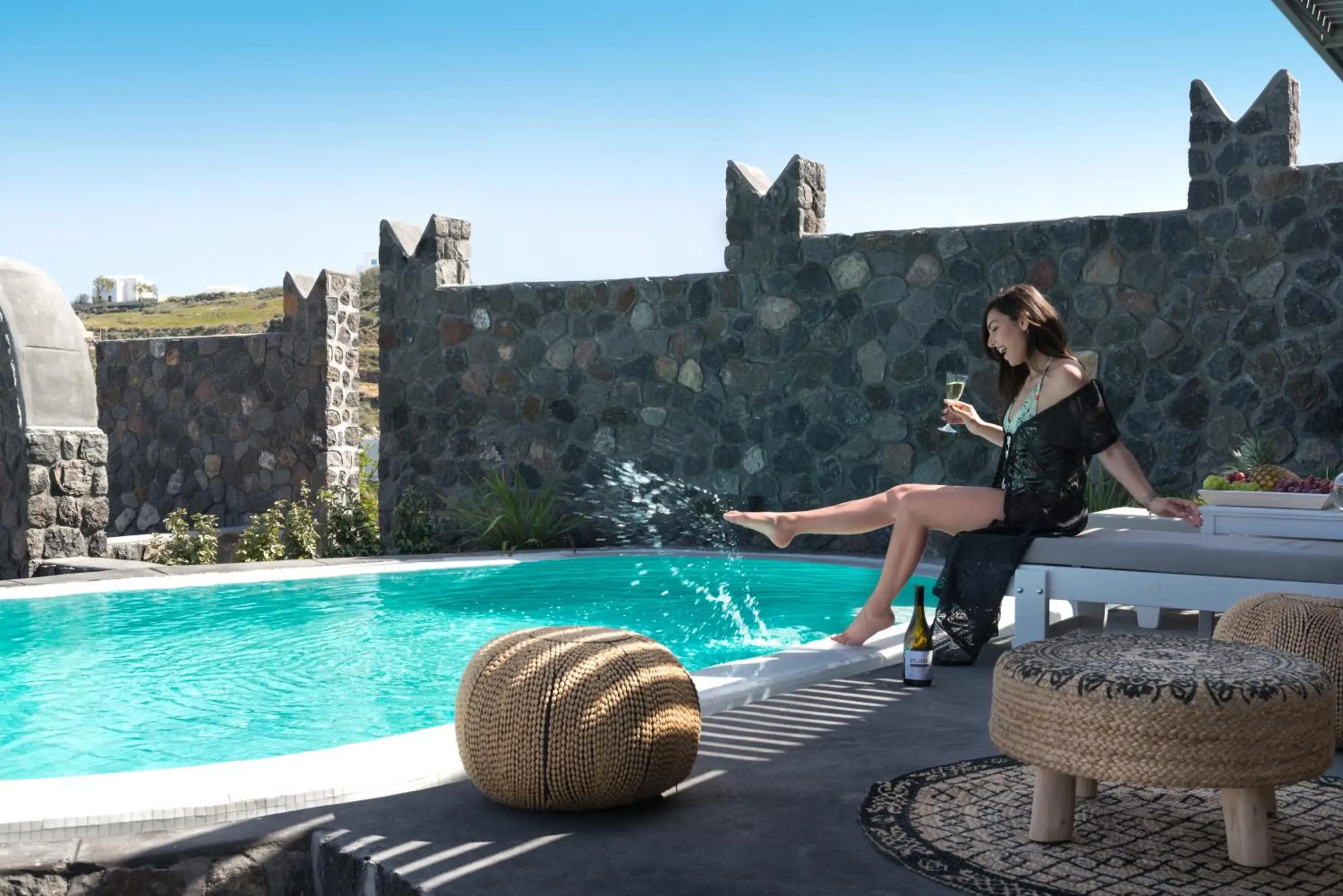 Elements Suite with Indoor Heated Tub, Private Pool and Sea View in Elements of Caldera Suites Elements Suite with Indoor Heated Tub, Private Pool and Sea View in Elements of Caldera Suites
