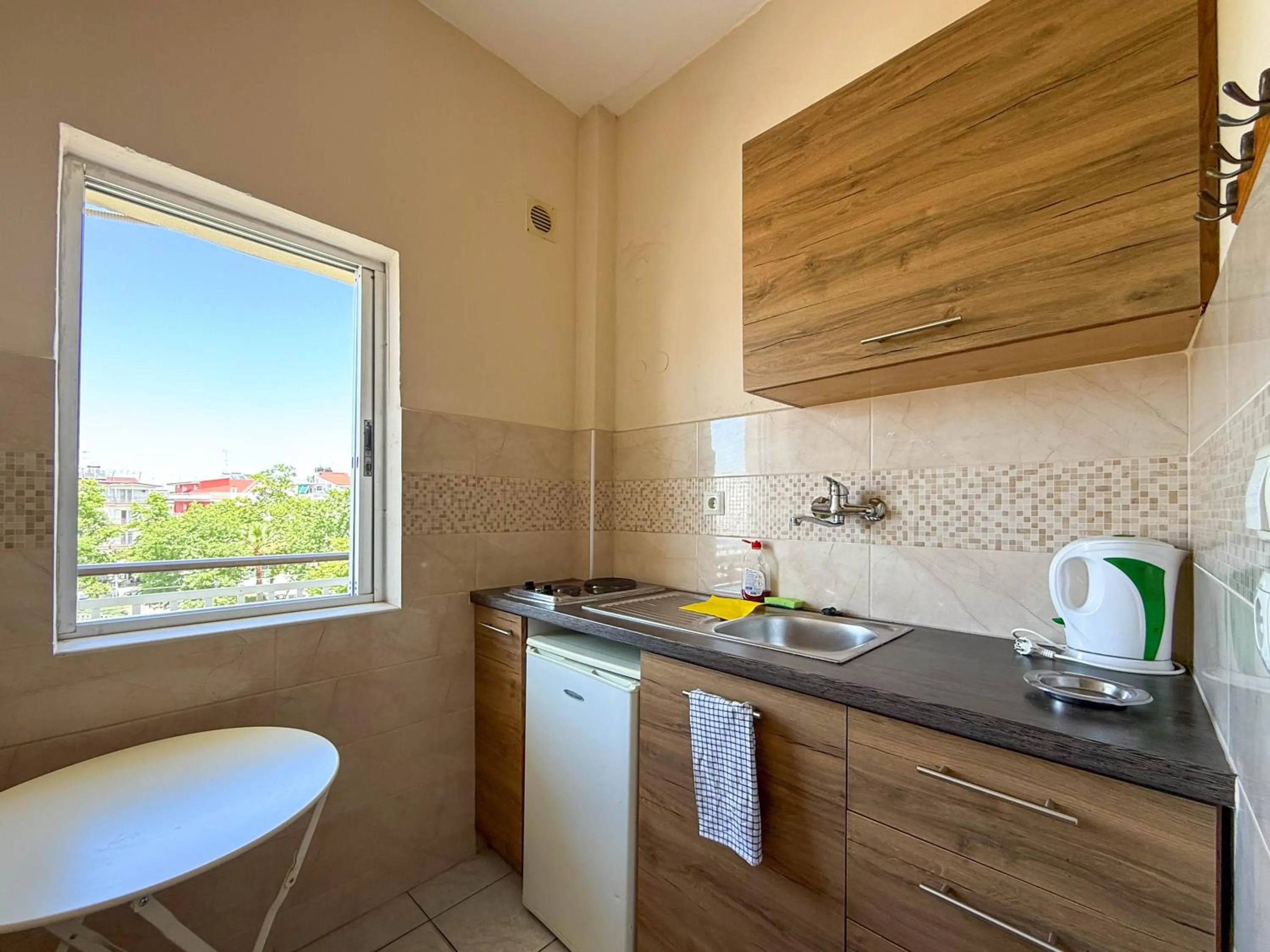 Kitchen or kitchenette in Haus Olymp