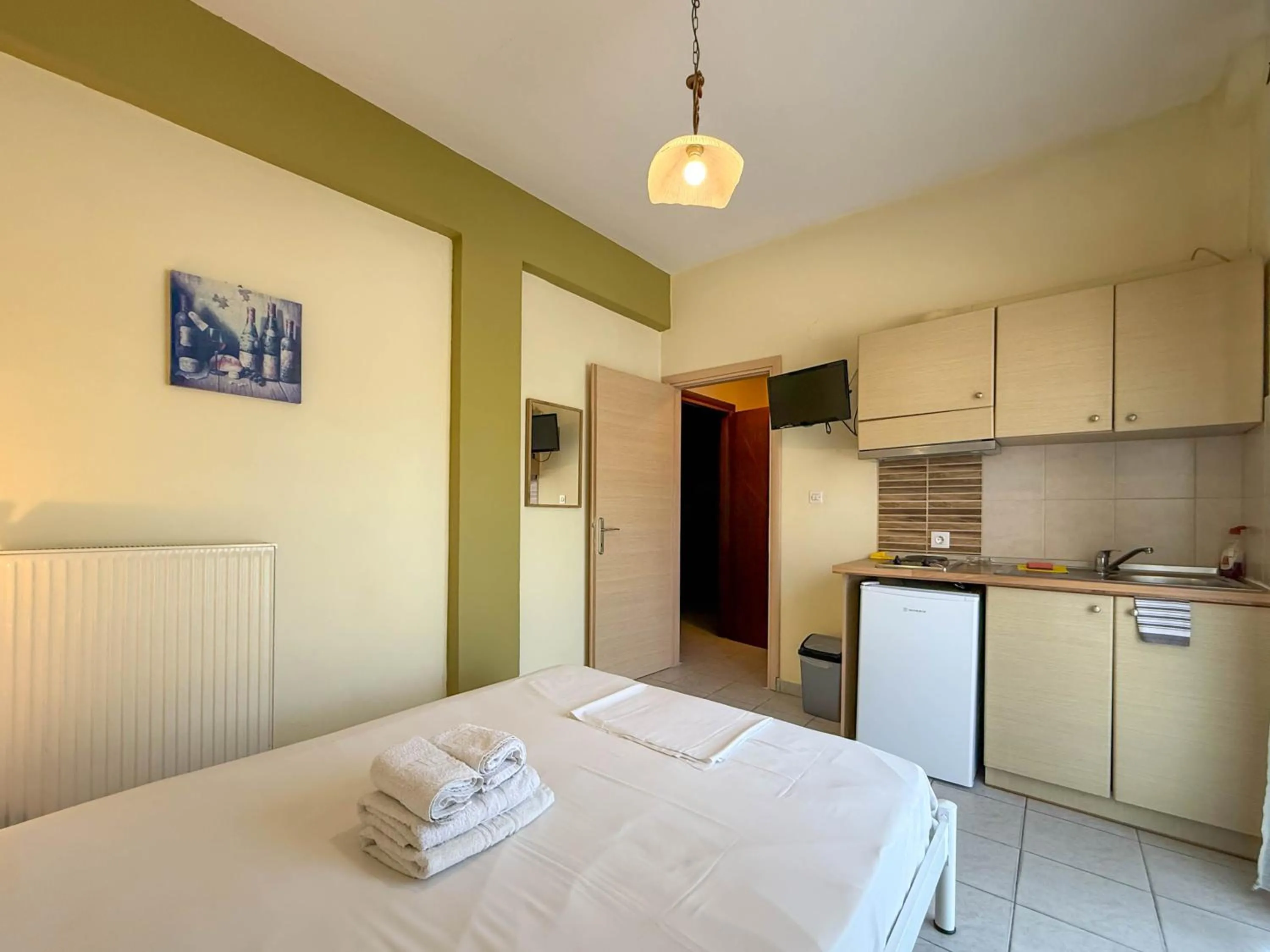 Bedroom, Bed in Haus Olymp