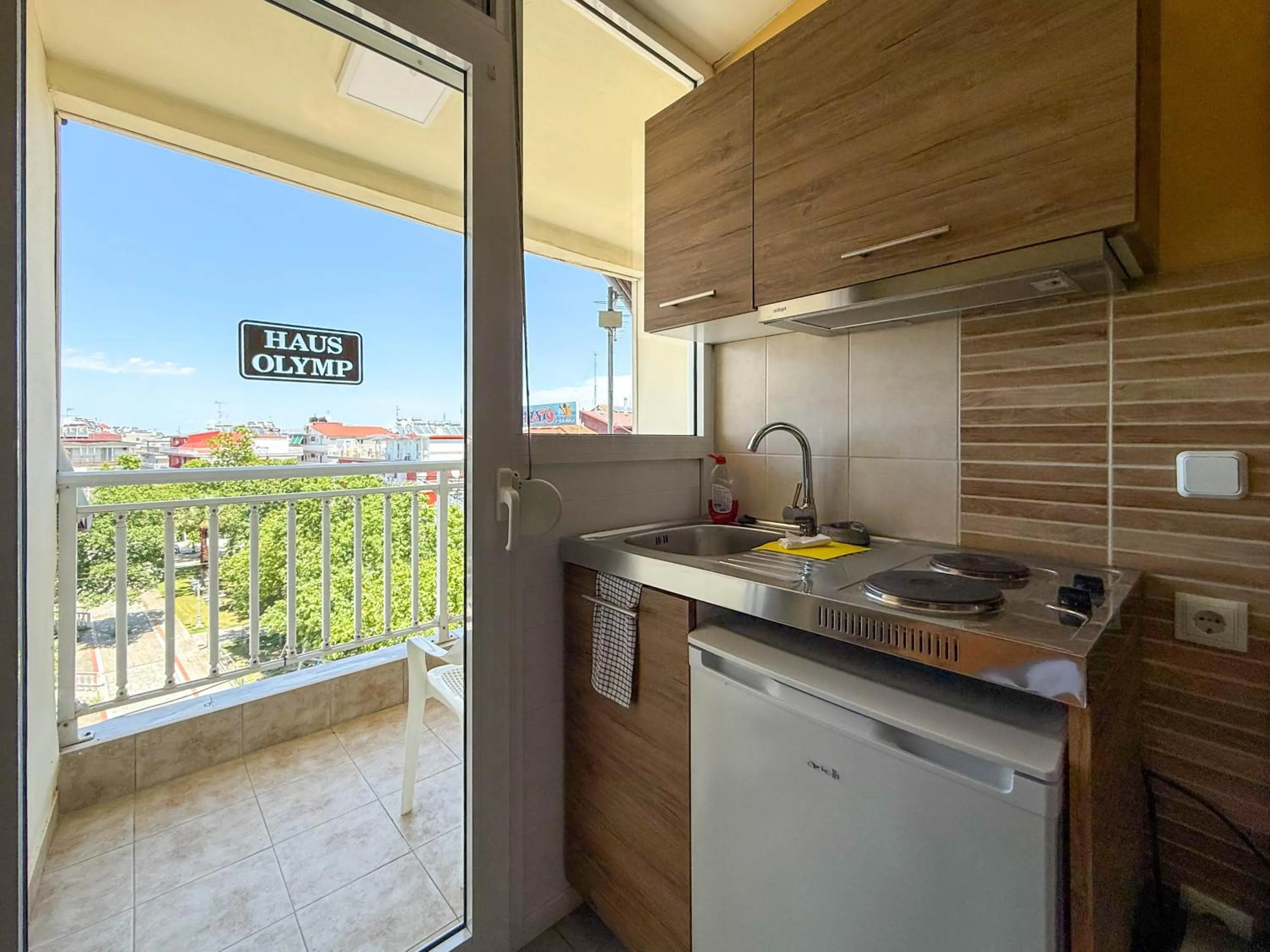 Kitchen or kitchenette in Haus Olymp