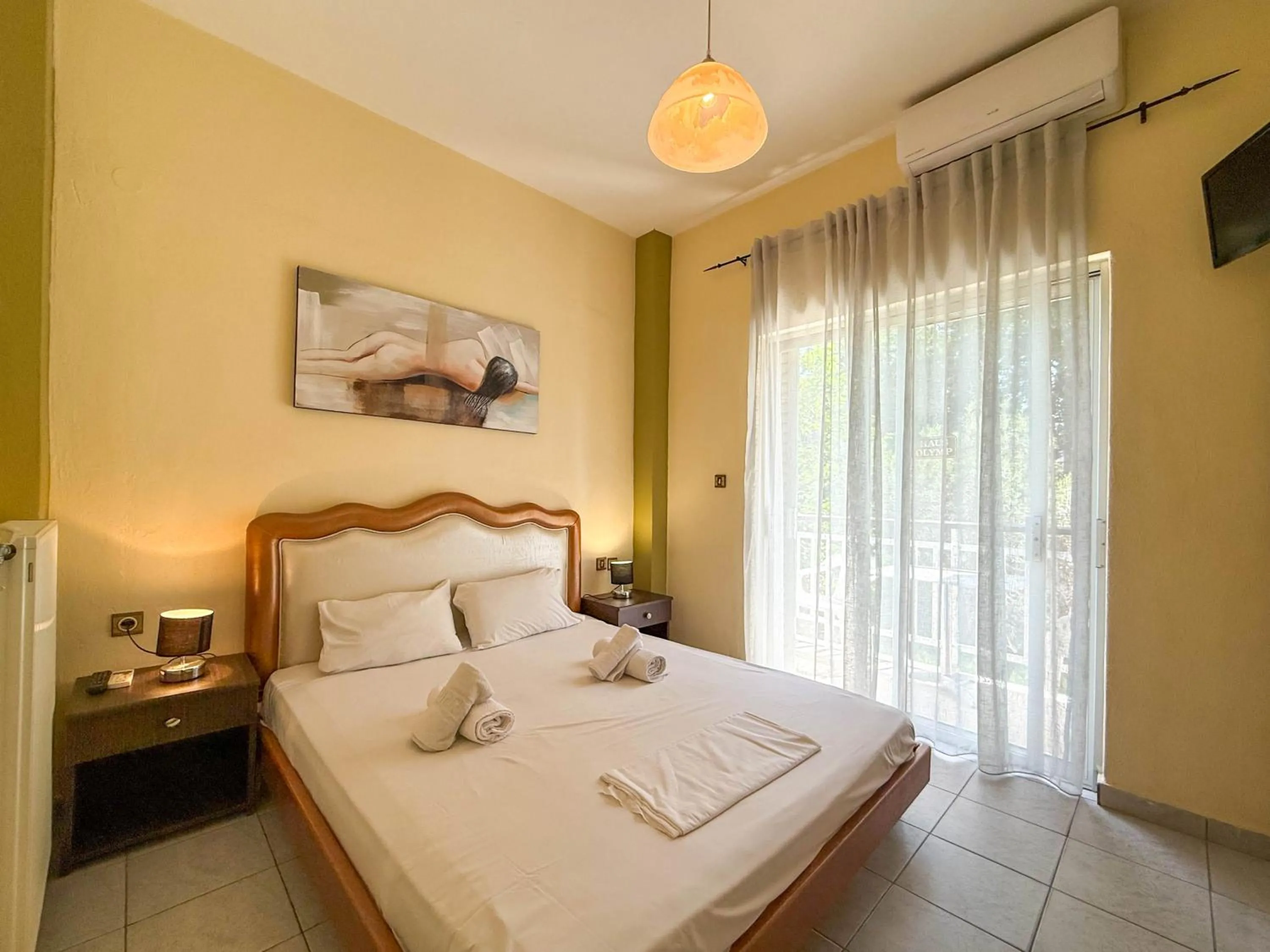 Bedroom, Bed in Haus Olymp