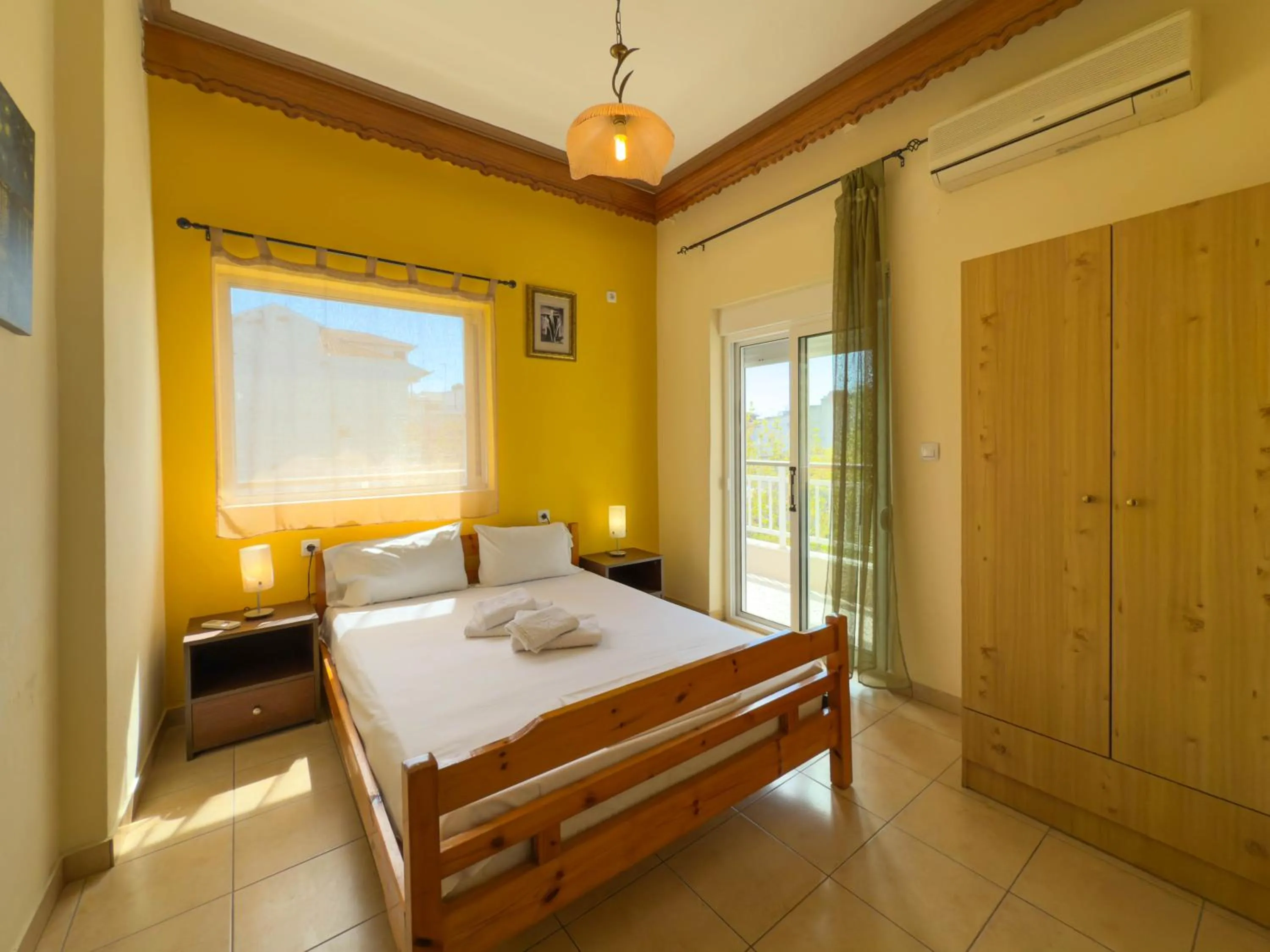 Bedroom, Bed in Haus Olymp