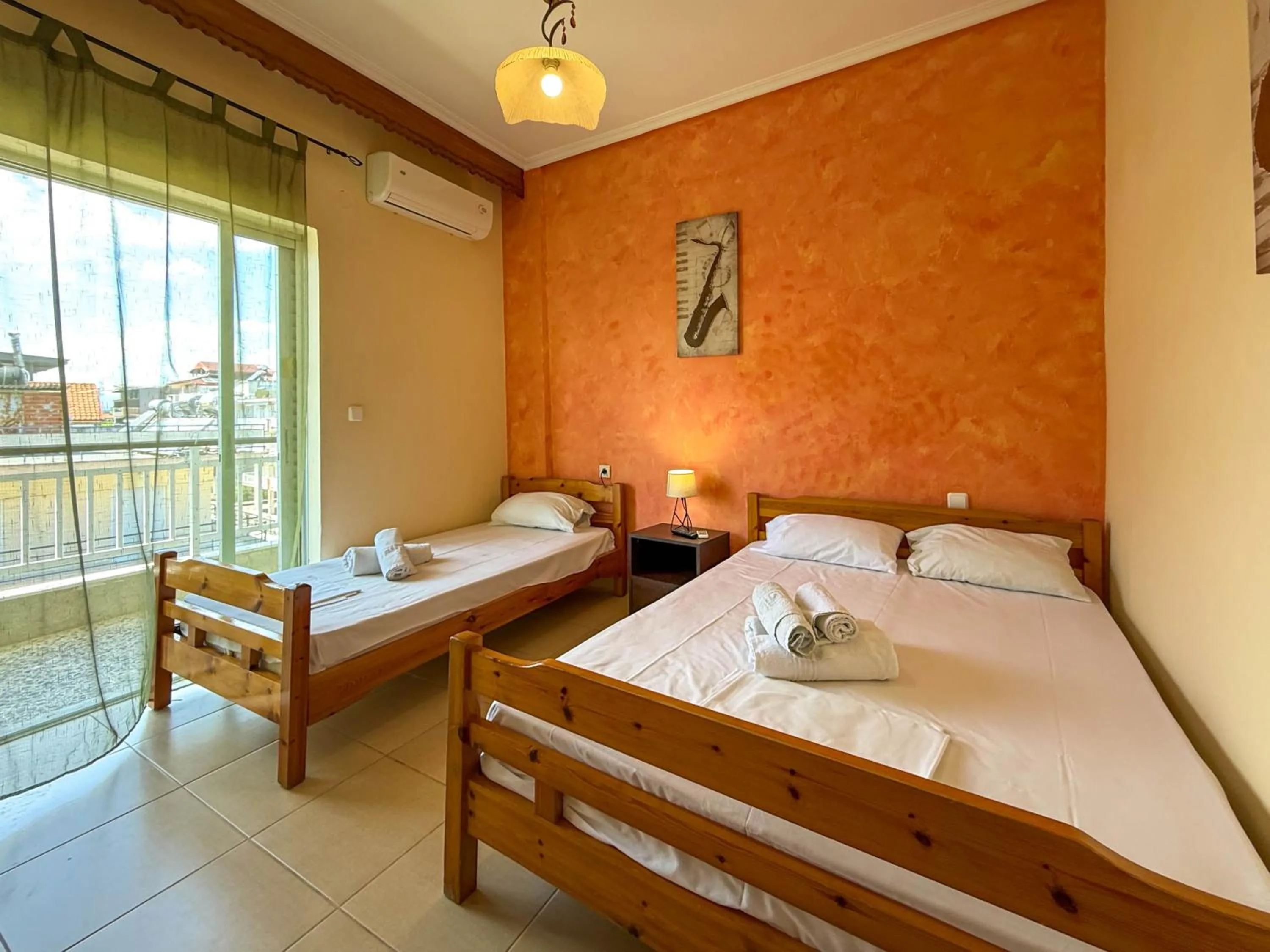 Bedroom, Bed in Haus Olymp