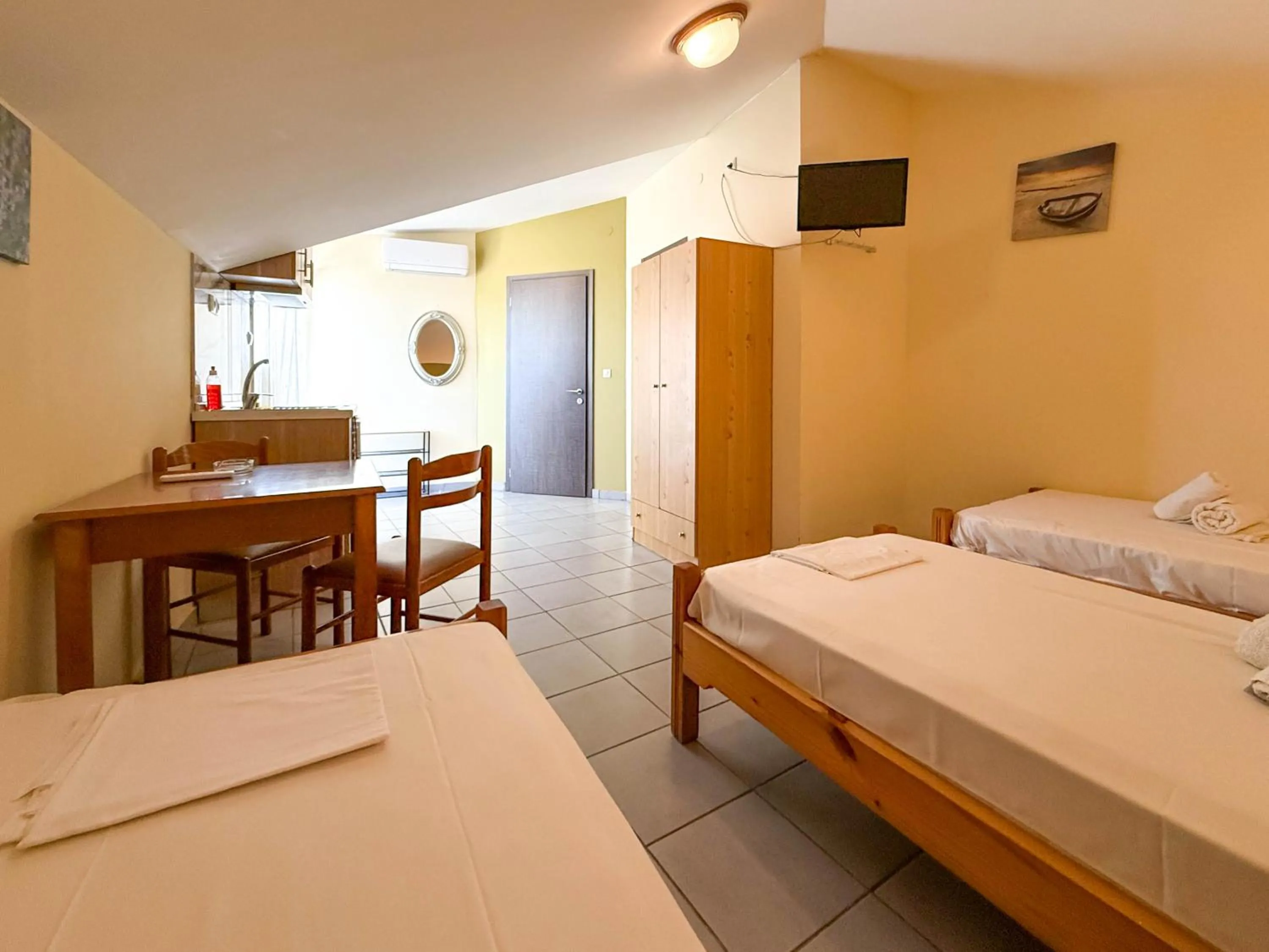 Bedroom, Bed in Haus Olymp