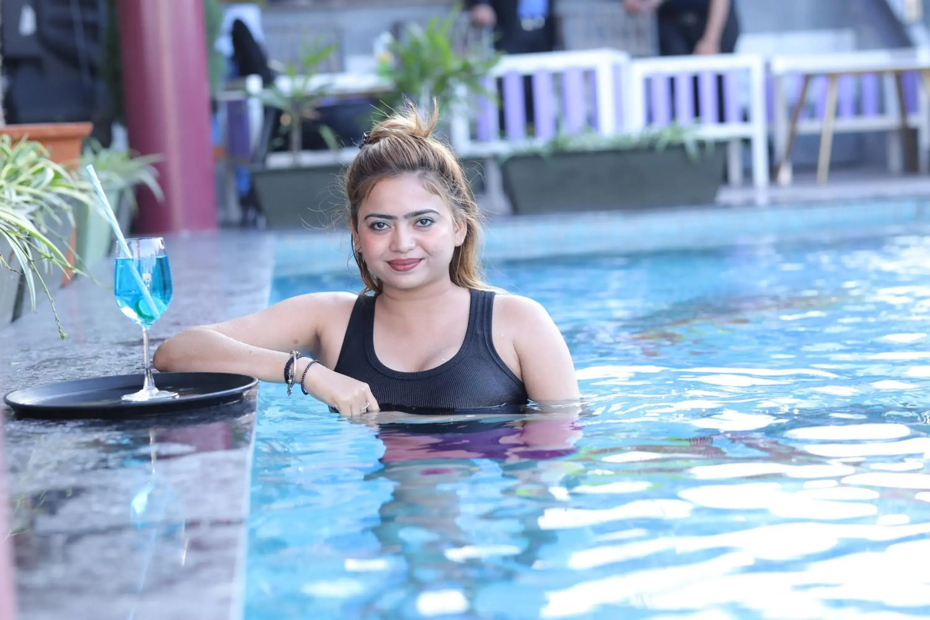 Pool view in HK Clarks Inn, Amritsar Pool view in HK Clarks Inn, Amritsar