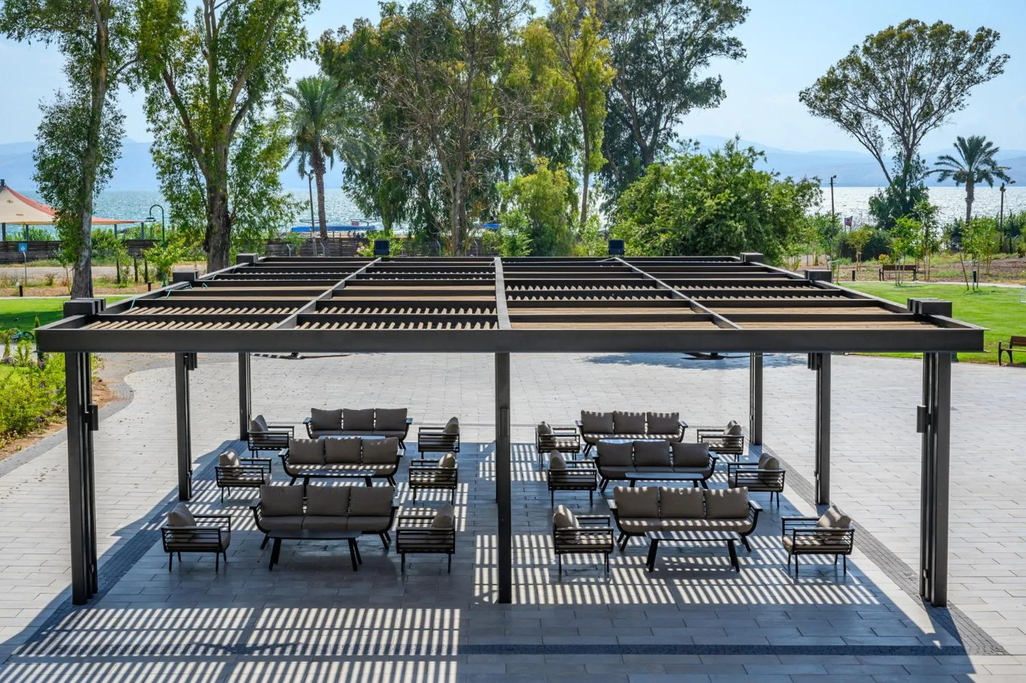 Inner courtyard view in Kinar Galilee