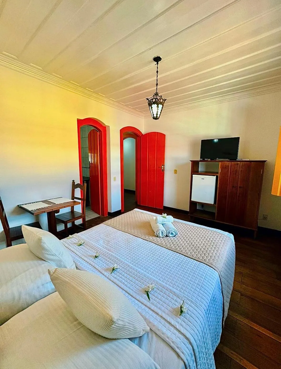 Bed in Pousada Água Viva