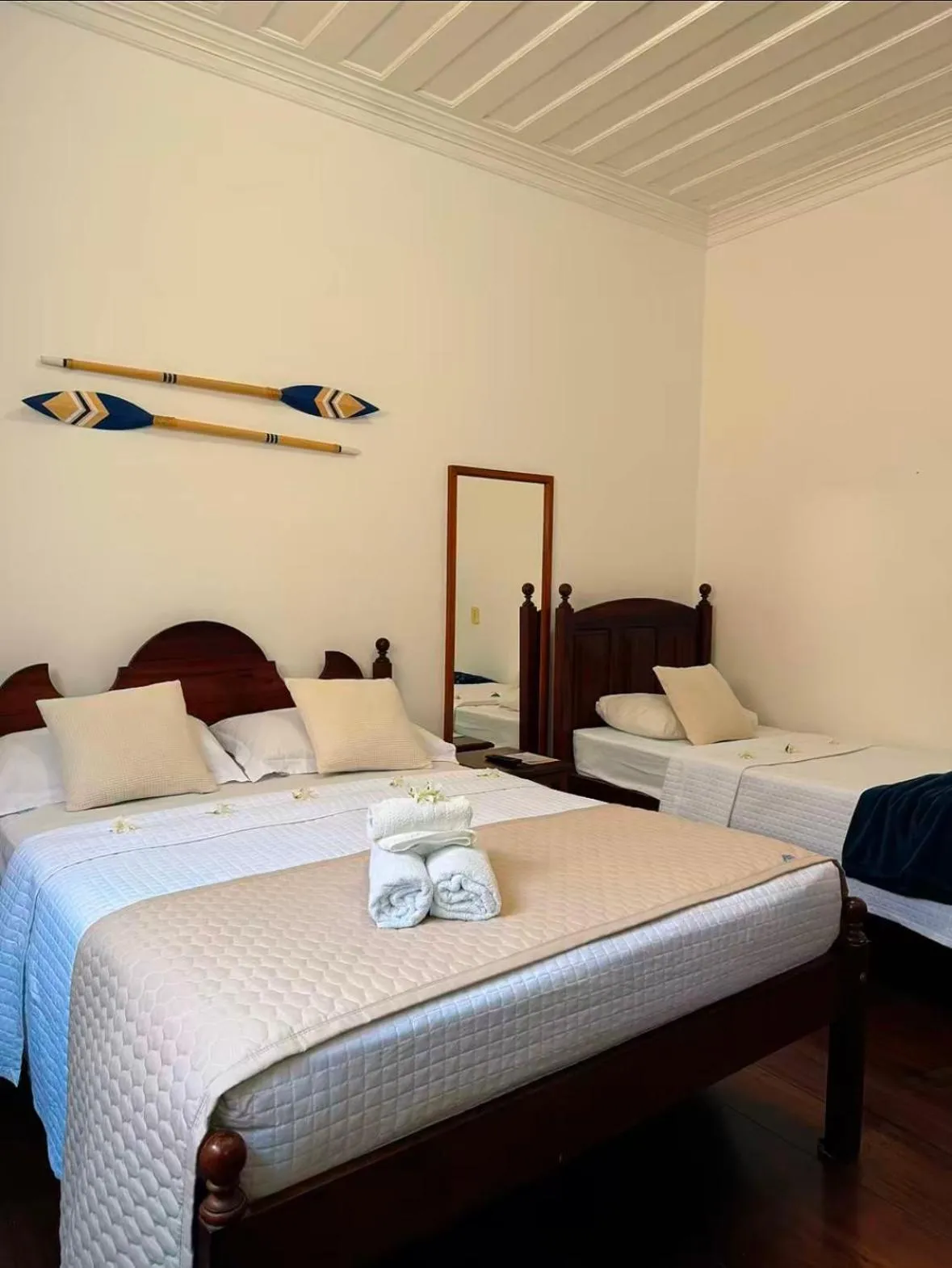 Bed in Pousada Água Viva