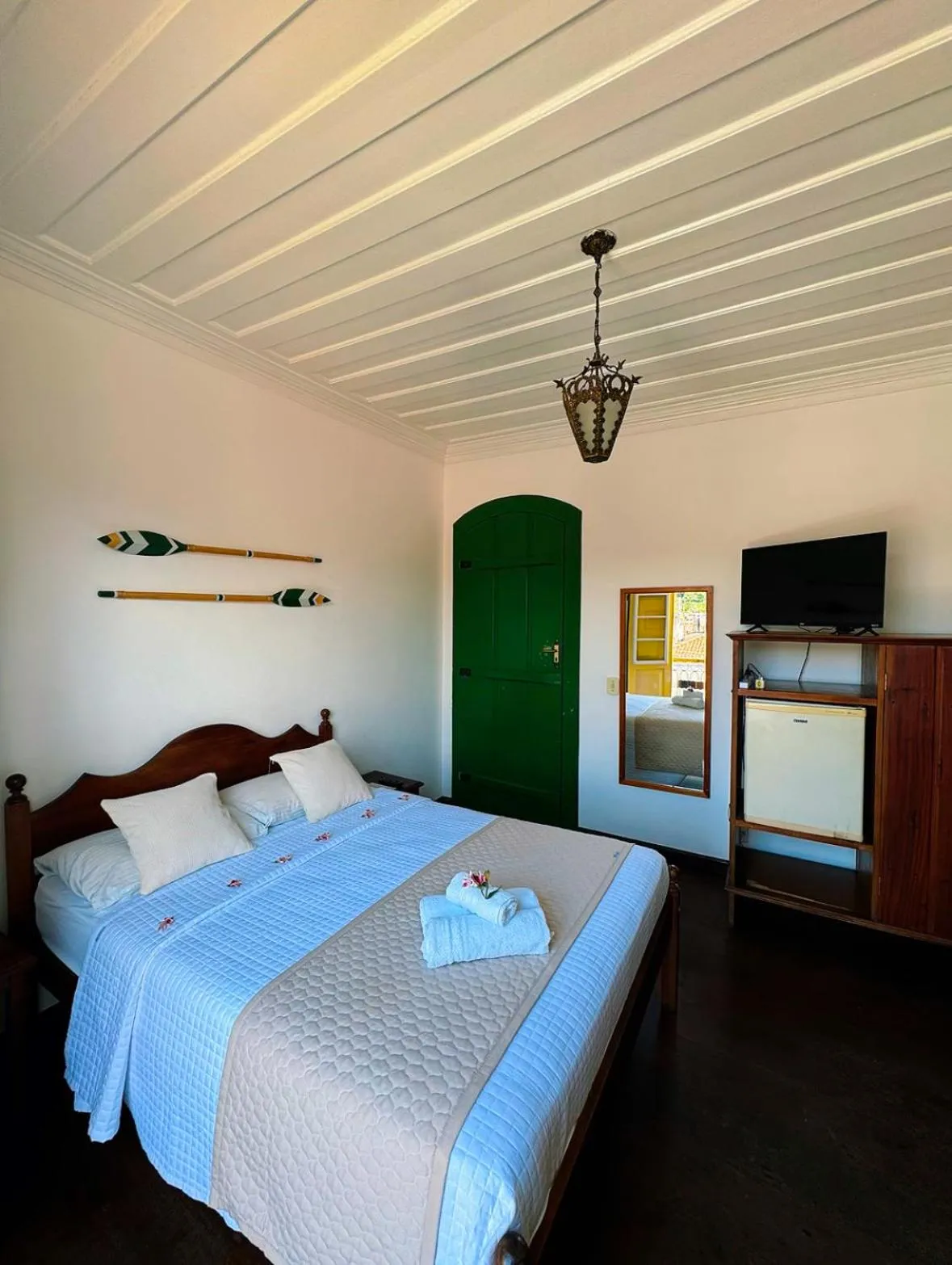 Bed in Pousada Água Viva