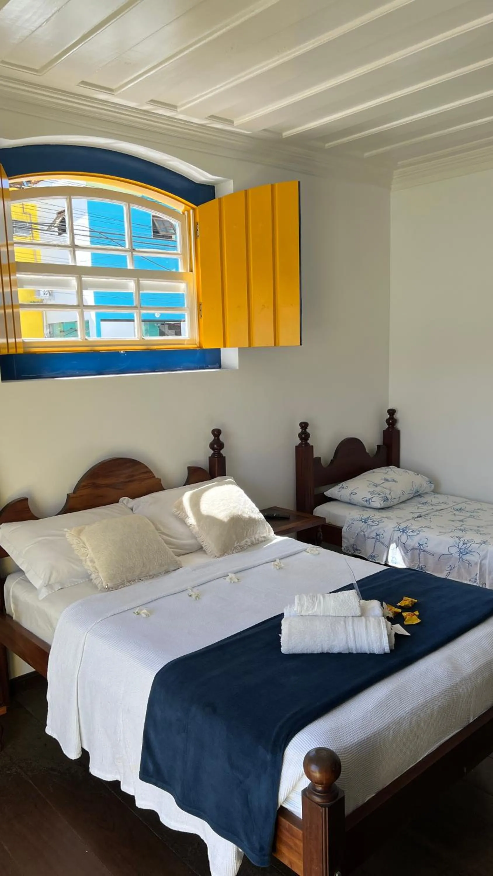 Bed in Pousada Água Viva