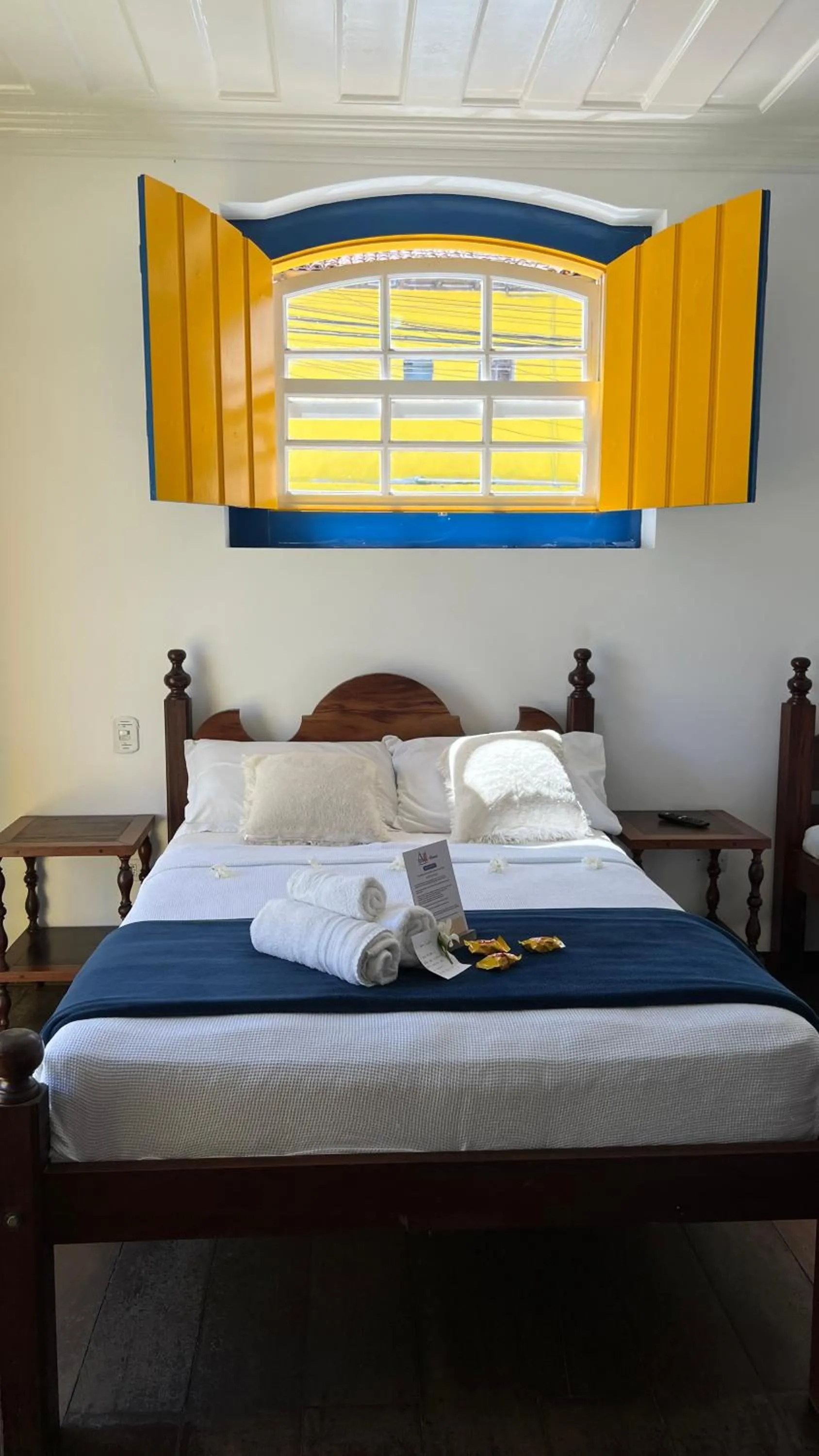 Bed in Pousada Água Viva