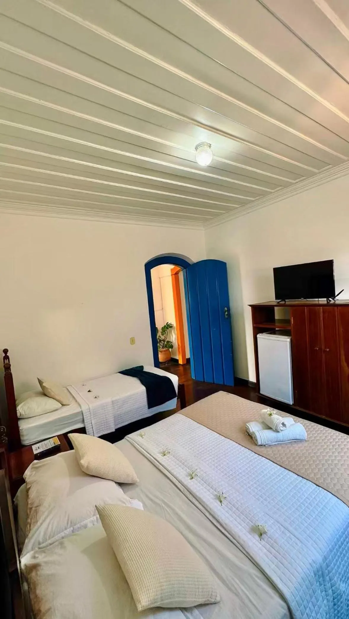 Bed in Pousada Água Viva