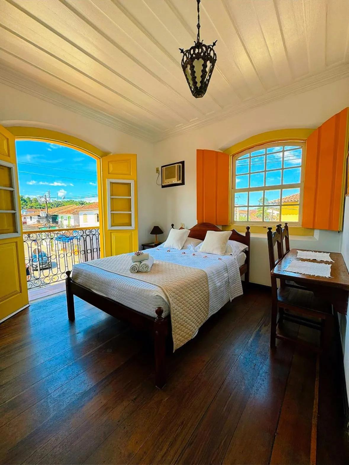 Bed in Pousada Água Viva