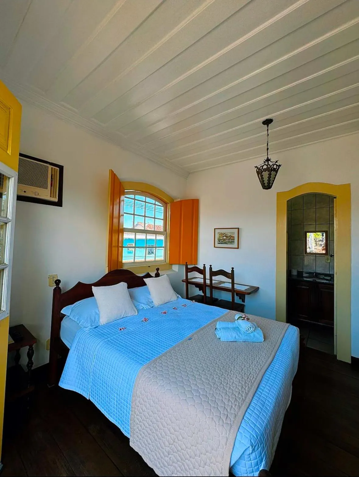 Bed in Pousada Água Viva
