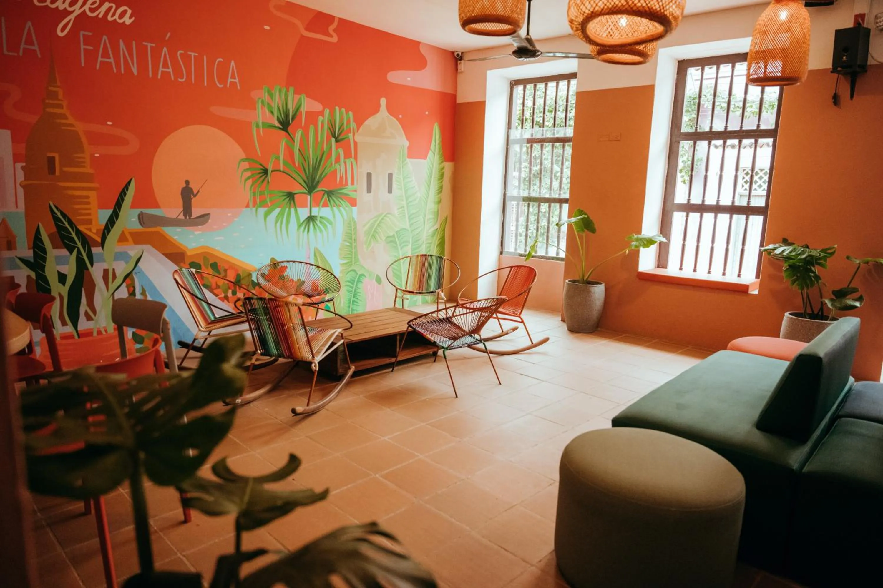 Lobby or reception in Viajero Cartagena - Centro Hostel