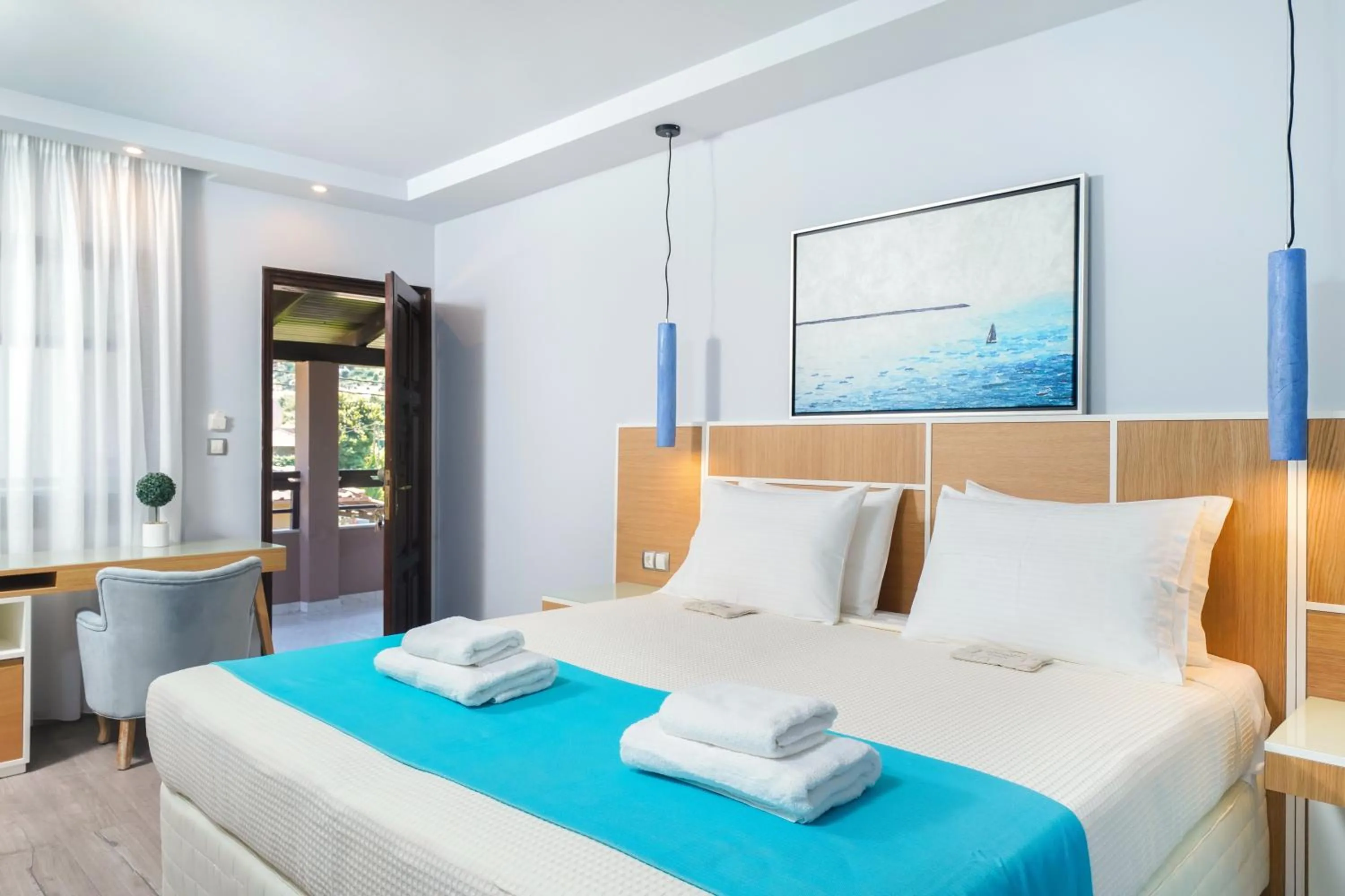 Bed in Kamelia & Semeli Hotel