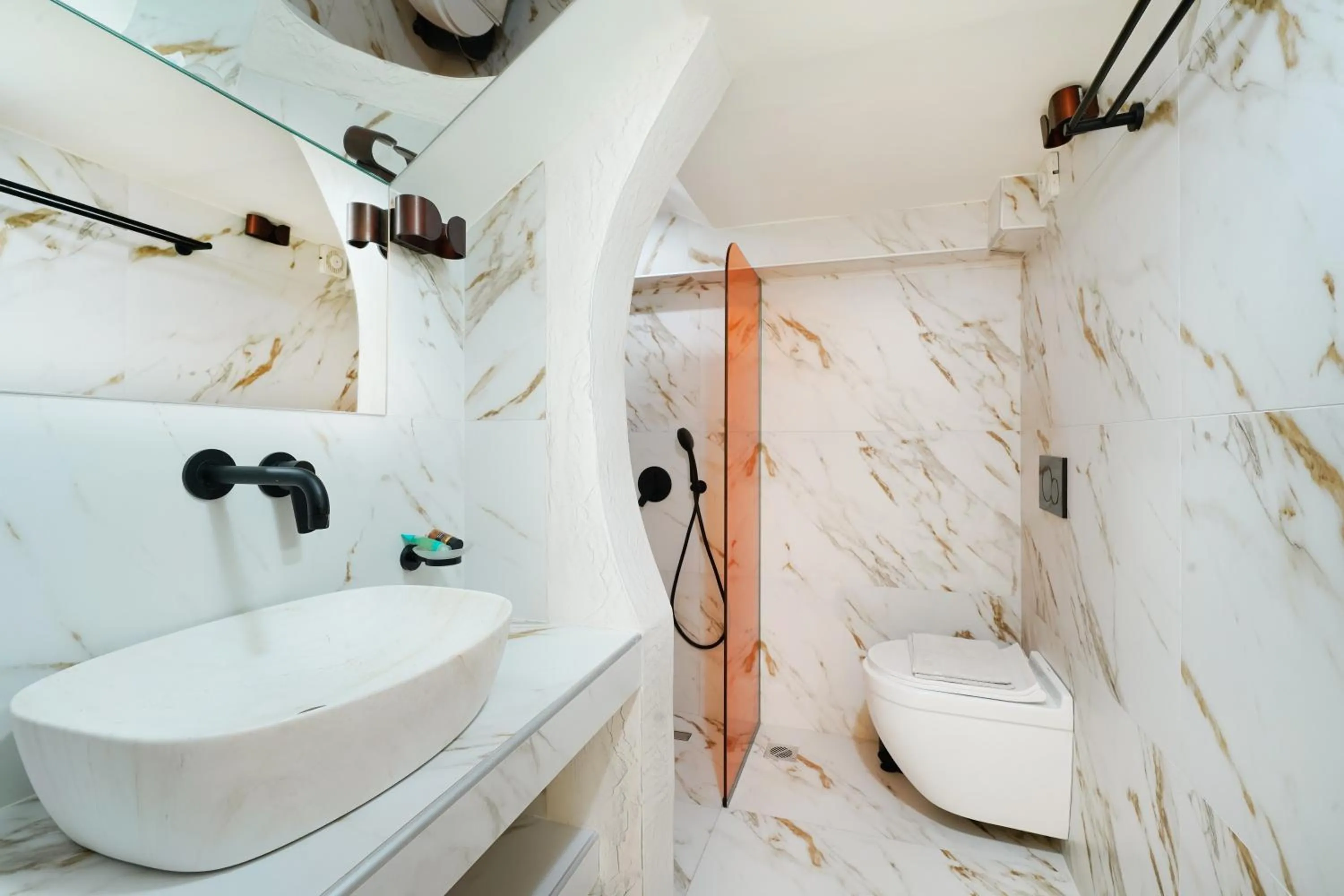 Bathroom in Kamelia & Semeli Hotel