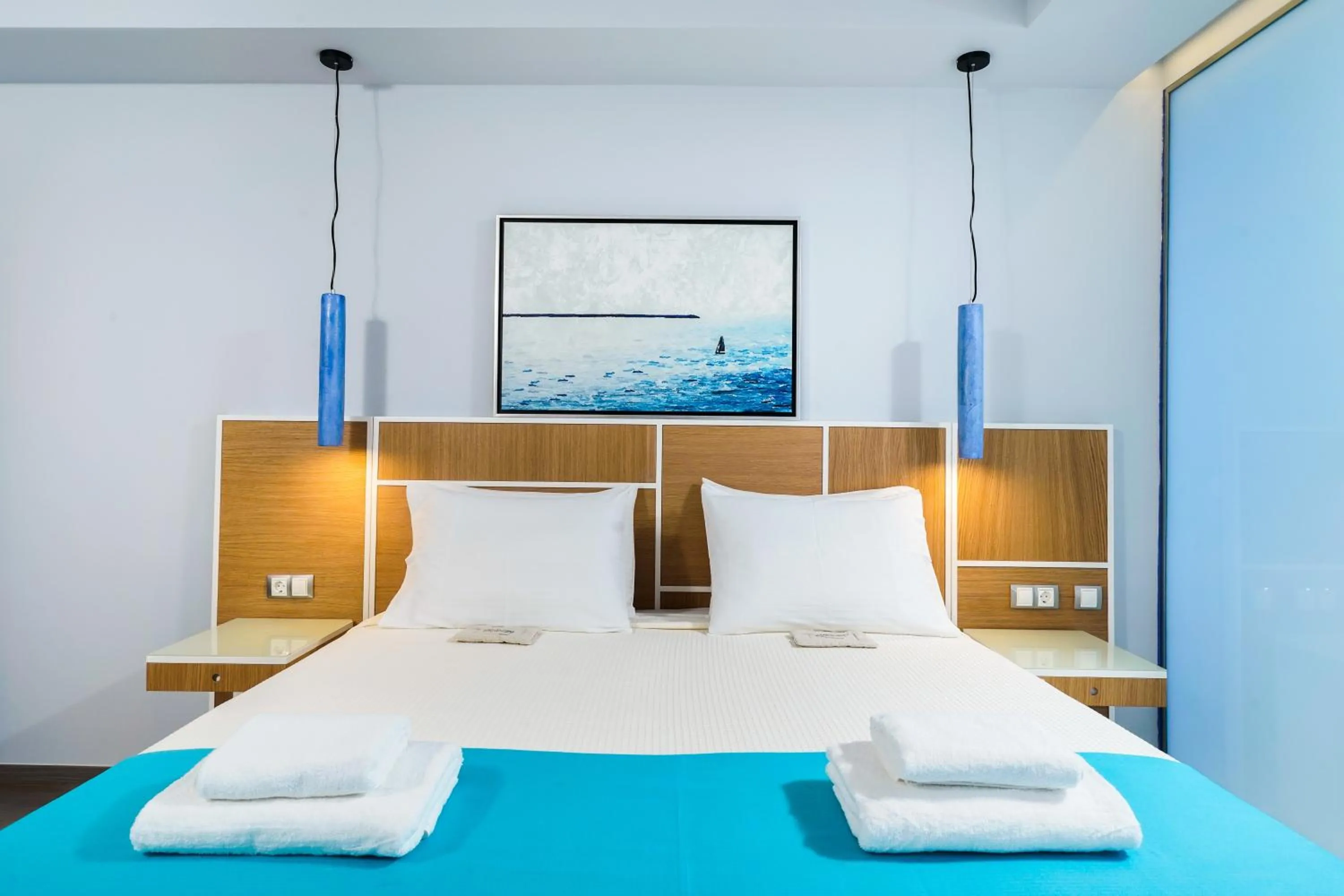 Bed in Kamelia & Semeli Hotel