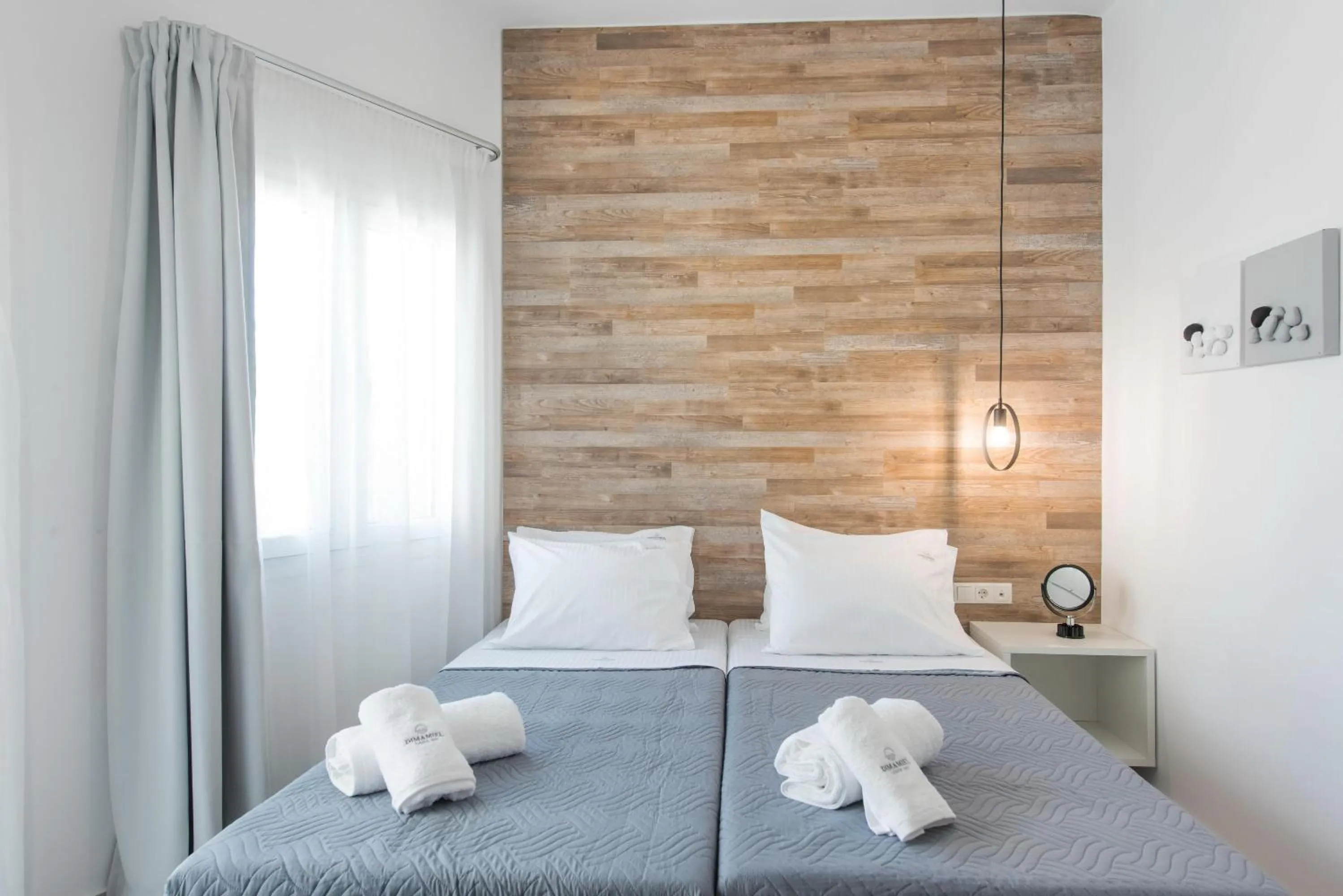 Bed in Dimamiel Malia Inn