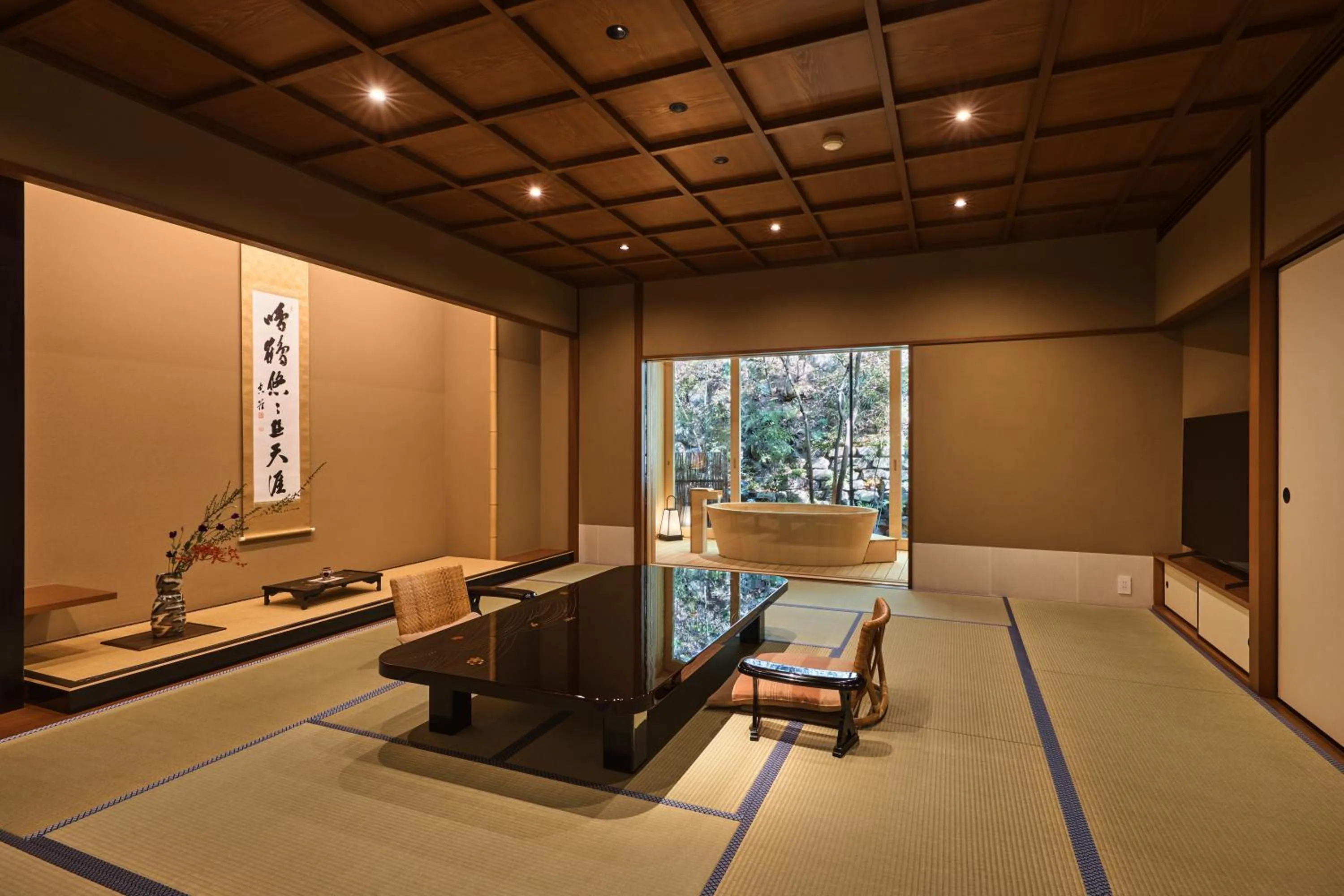 Living room in Nishimuraya Honkan