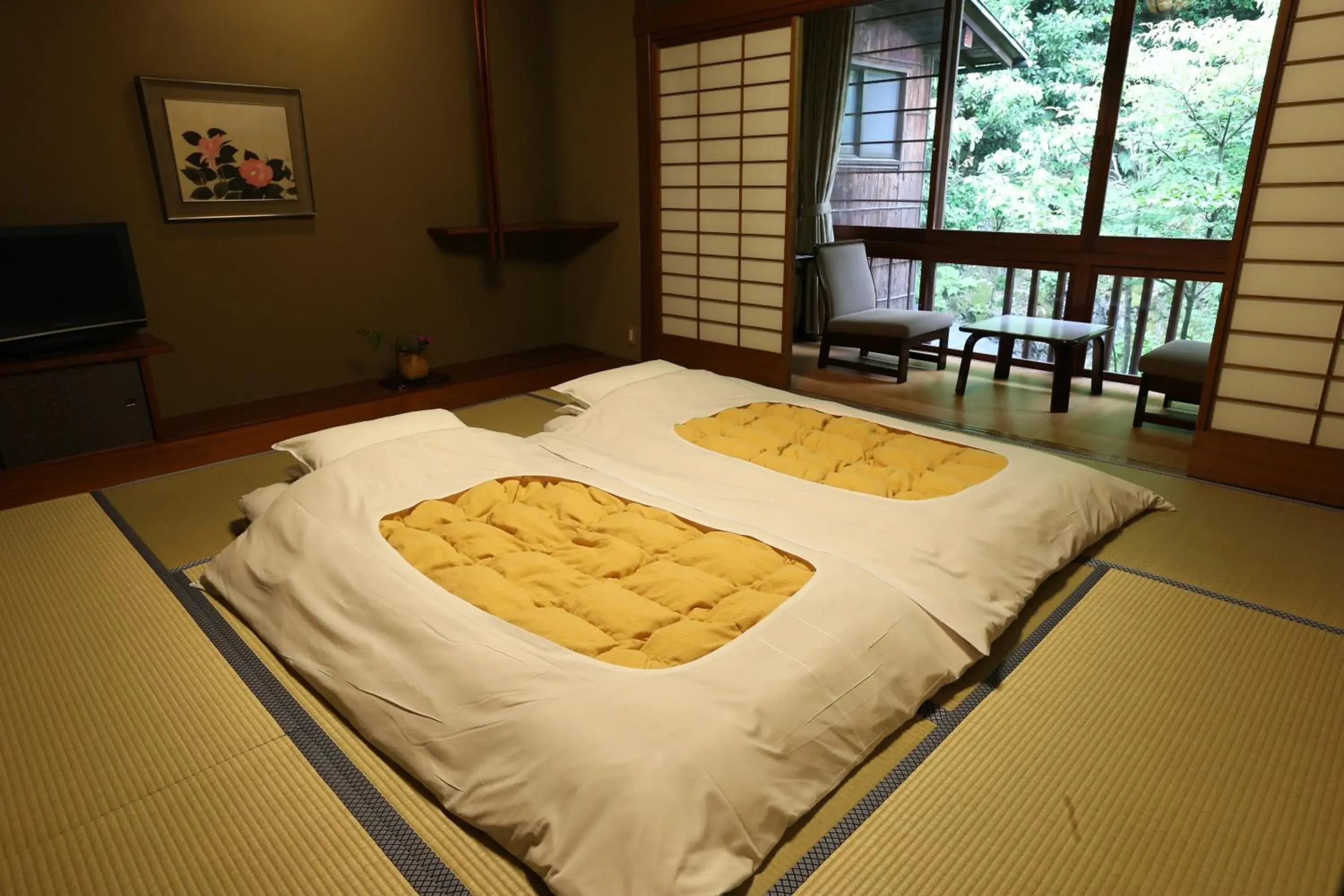 Bed in Nishimuraya Honkan Bed in Nishimuraya Honkan