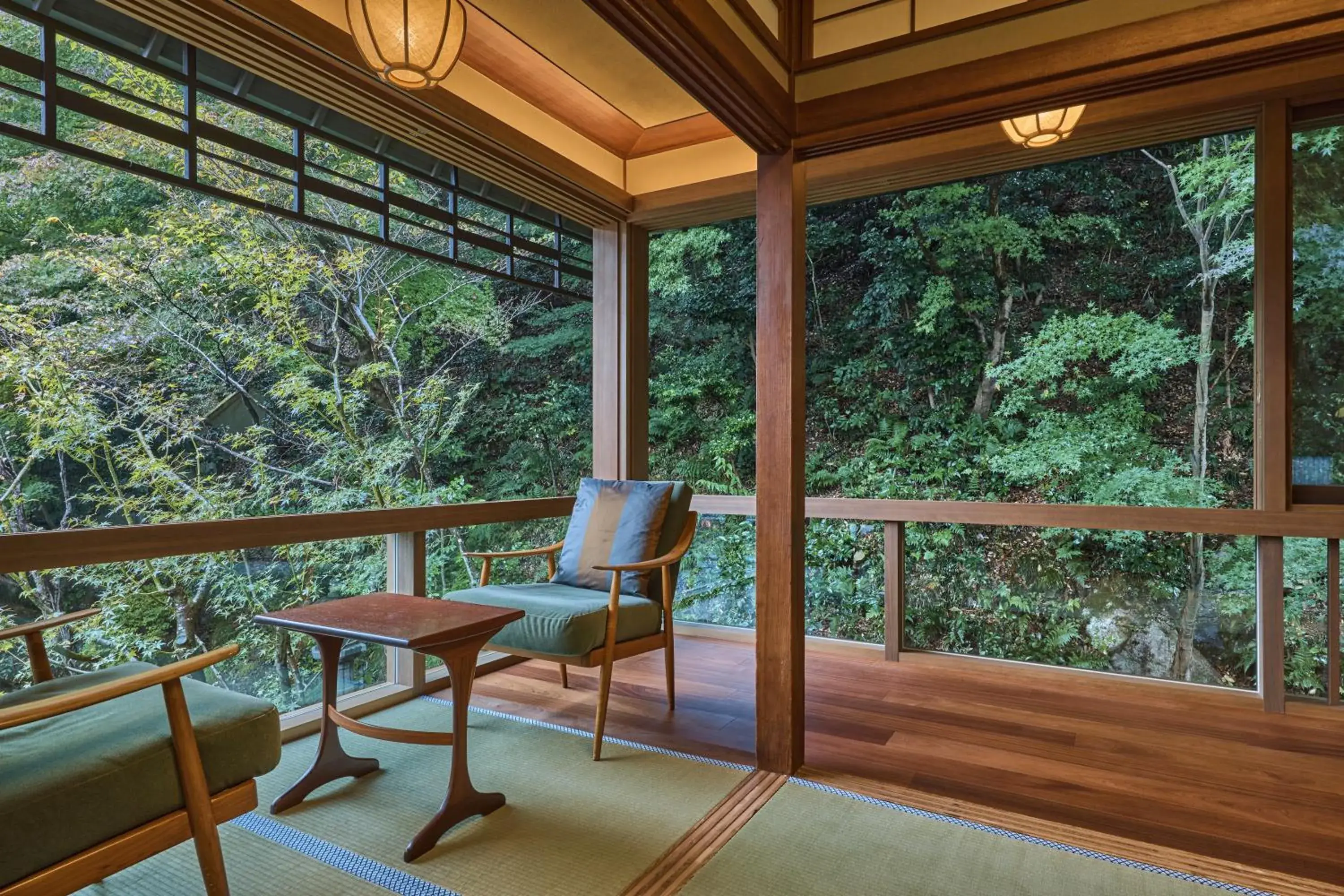 Garden view in Nishimuraya Honkan Garden view in Nishimuraya Honkan
