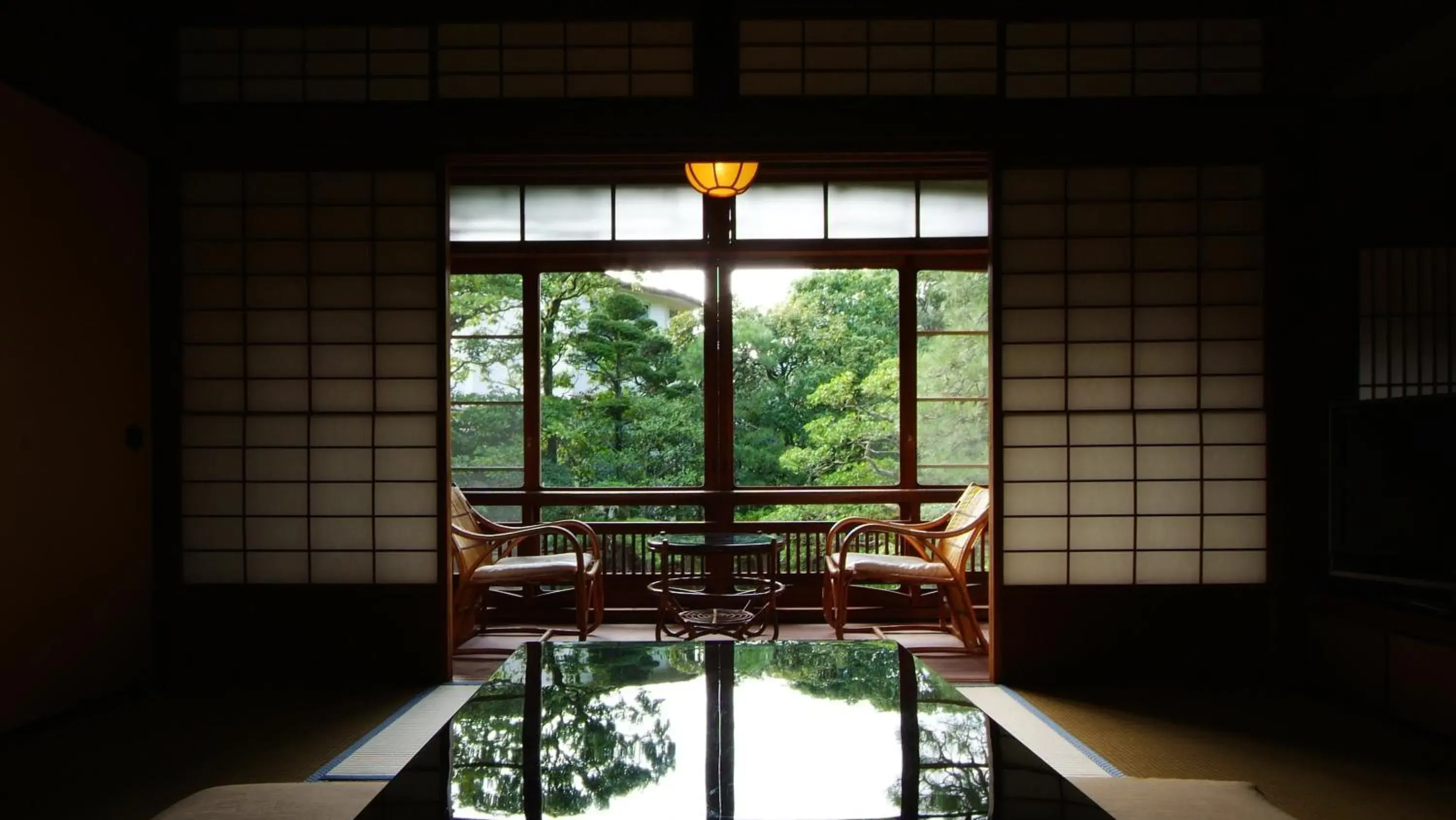 Garden view in Nishimuraya Honkan Garden view in Nishimuraya Honkan