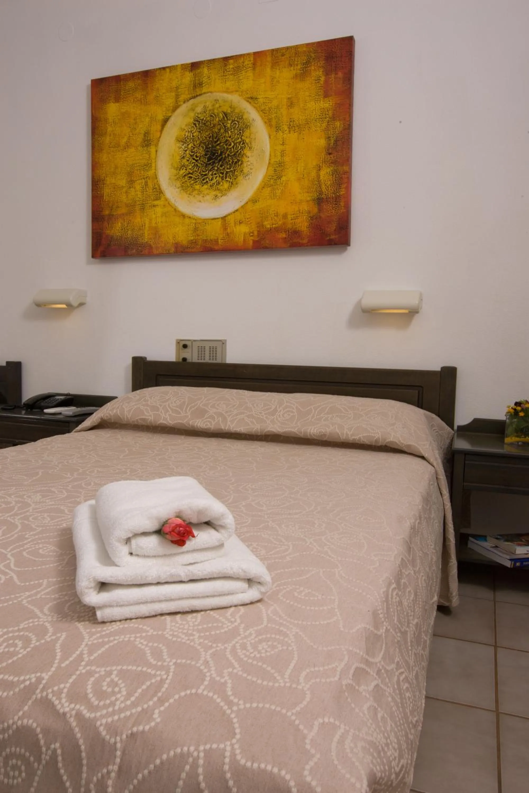 Bed in Akti Corali Hotel