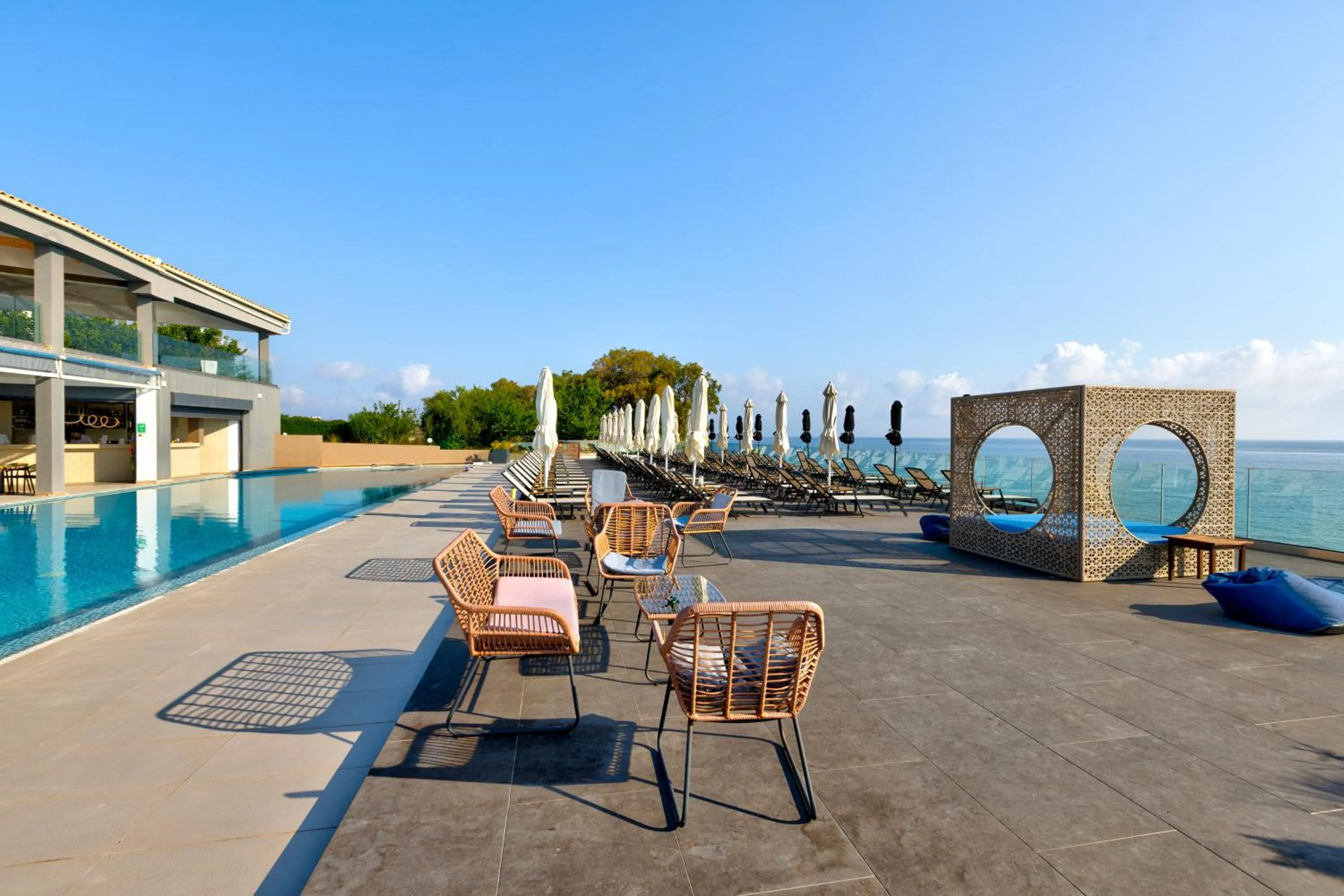 Balcony/Terrace in Cavo Orient Beach Hotel & Suites