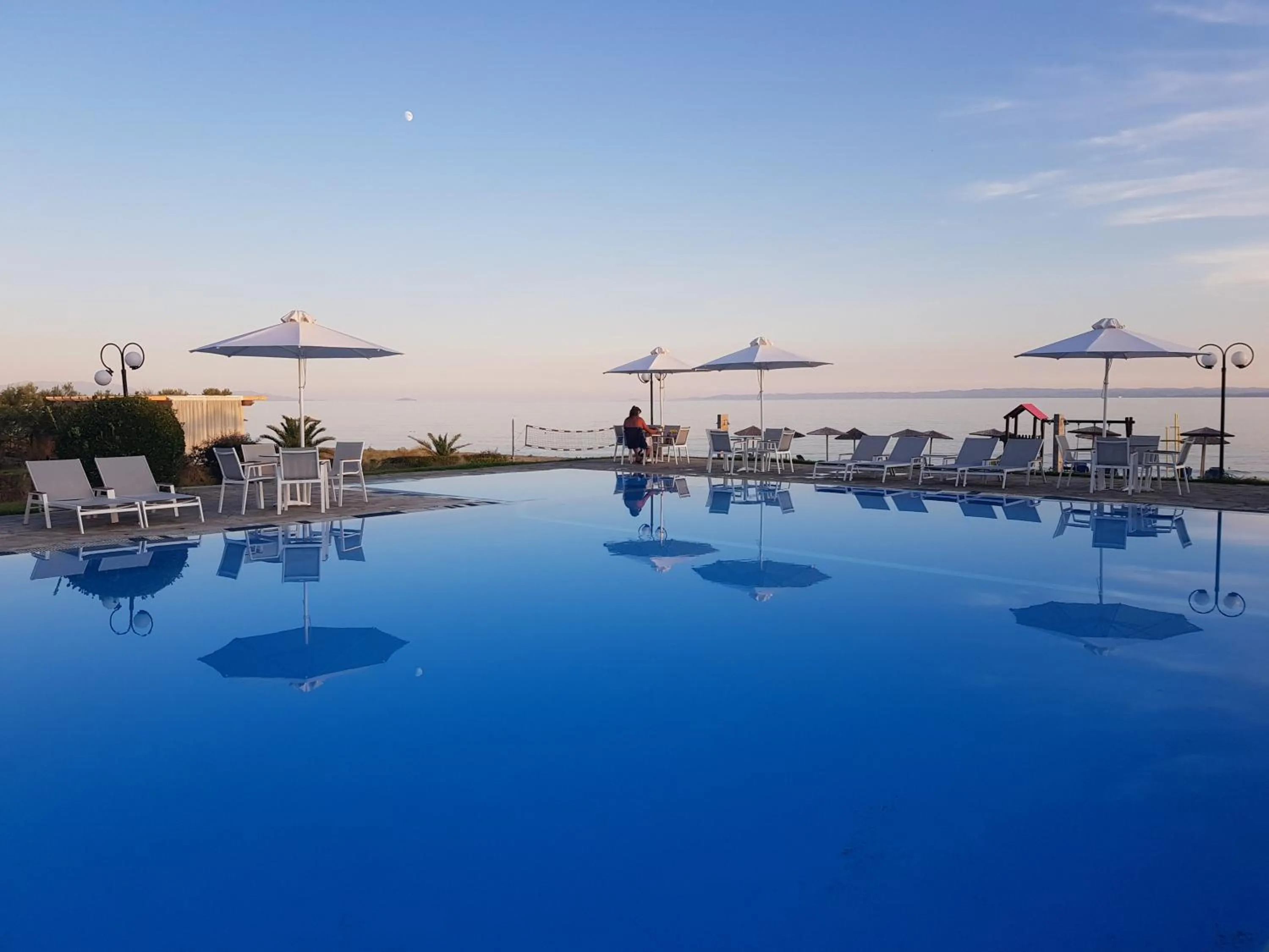 Pool view in Alkinoos Beach Hotel