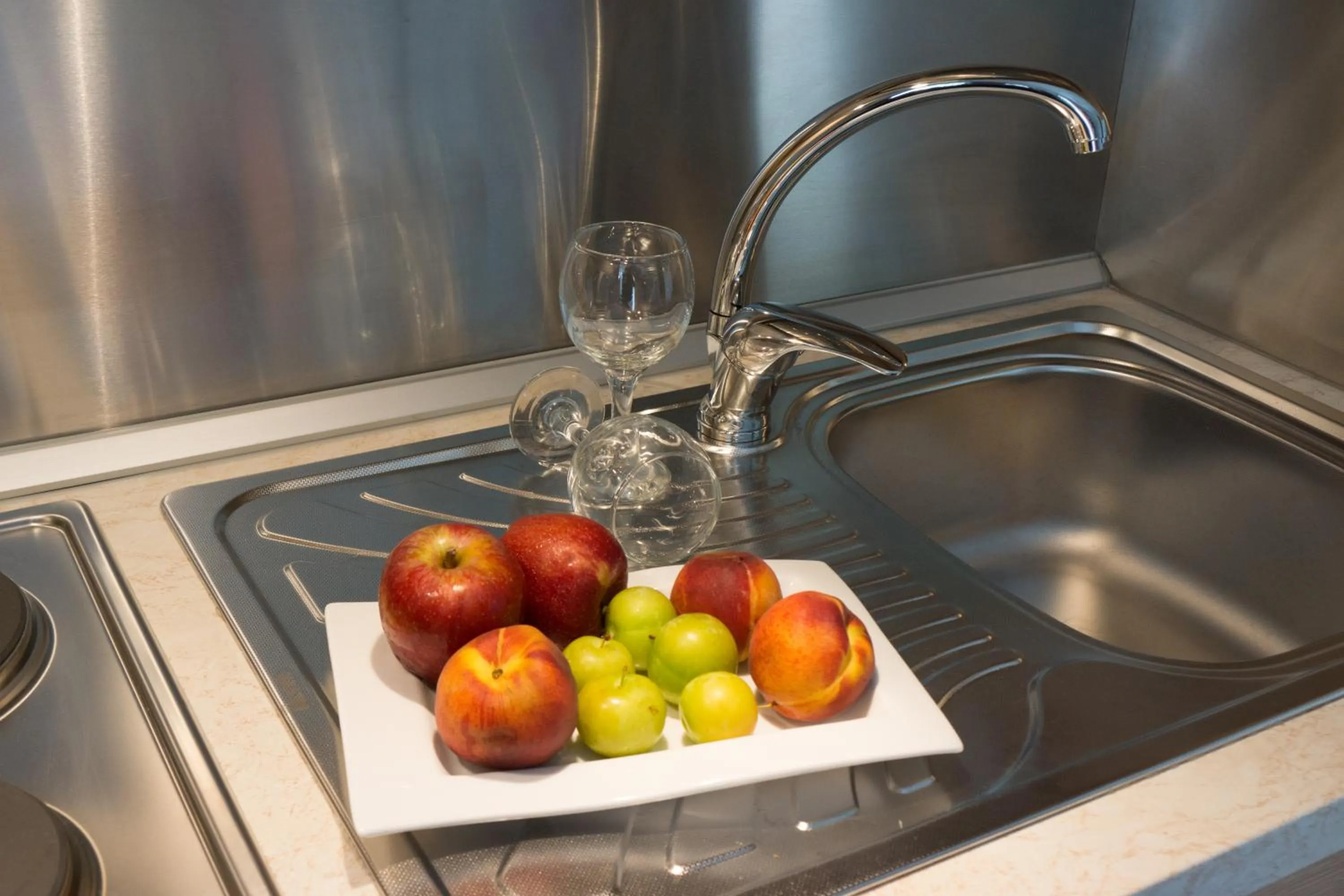Kitchen or kitchenette in Alkinoos Beach Hotel