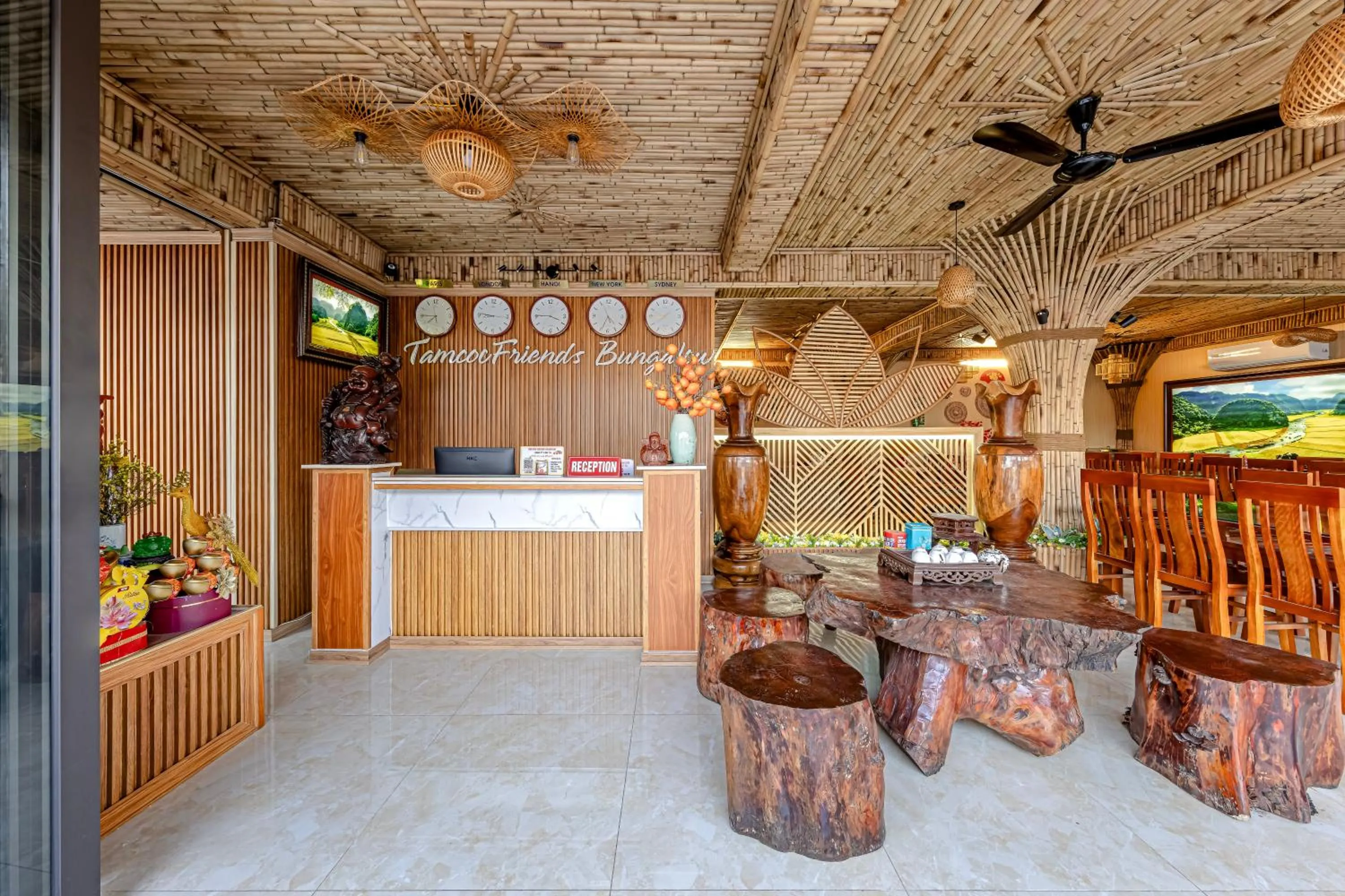 Living room in Tam Coc Friends Bungalow Ninh Bình