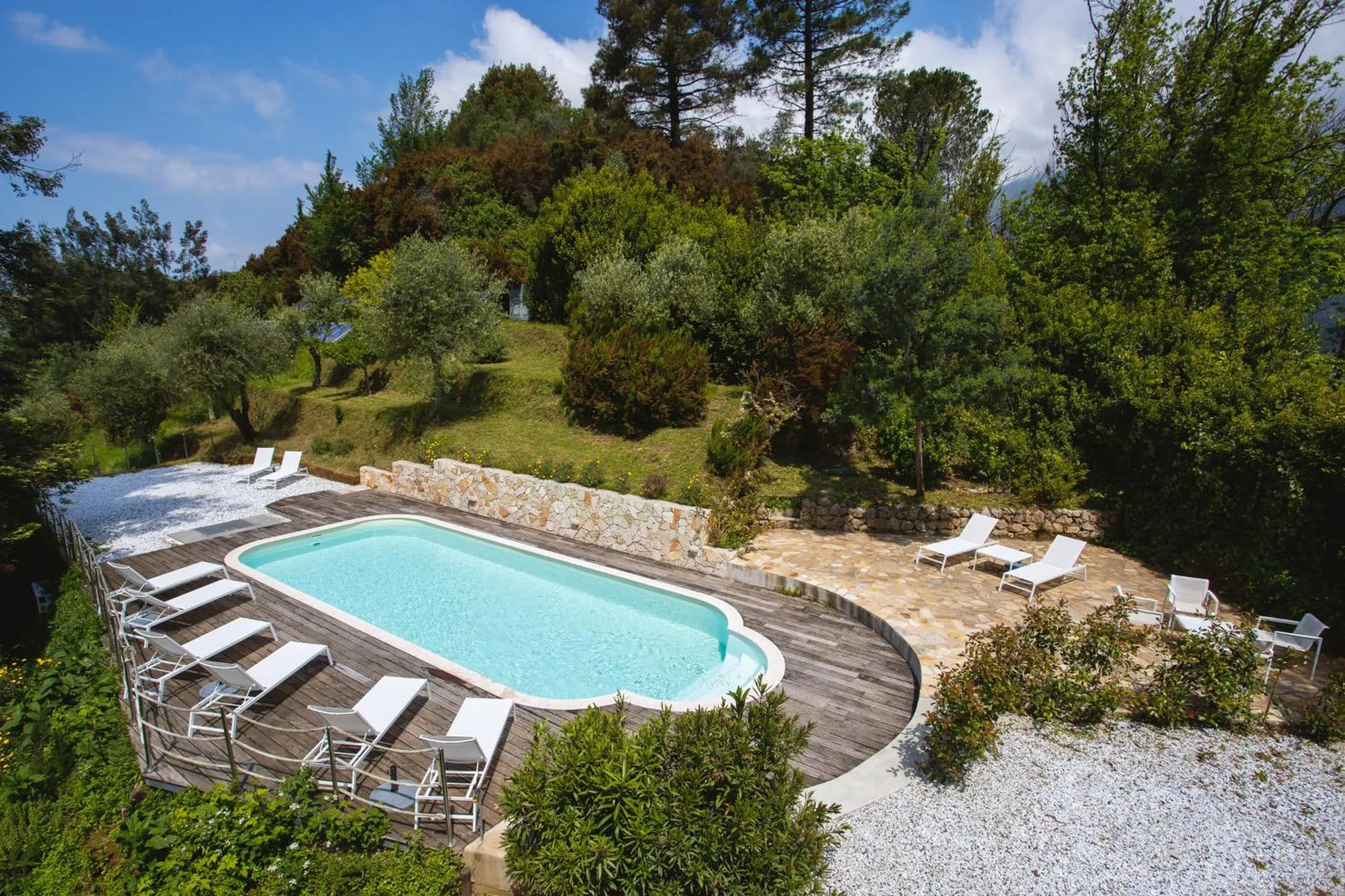 Pool view in Villa Borgovecchio B&B
