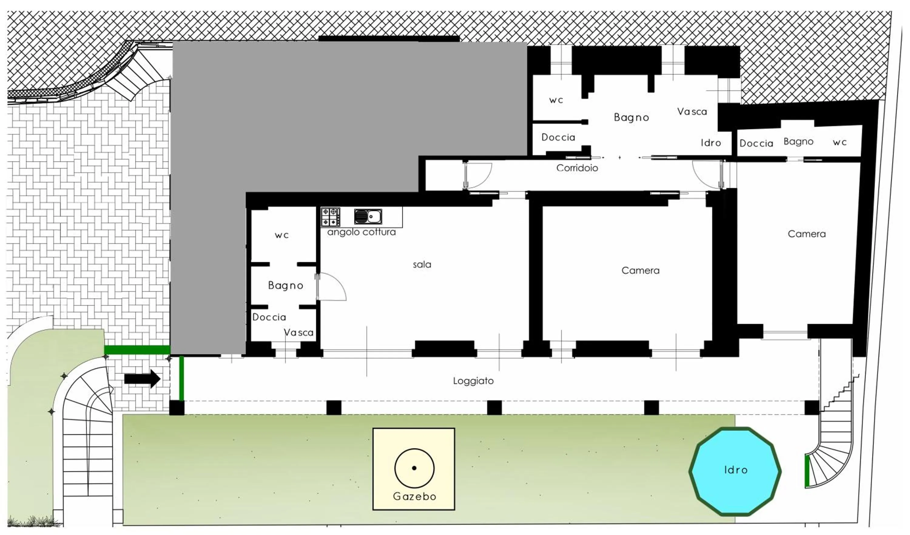 Floor plan in Villa Mares - sea view, free garage