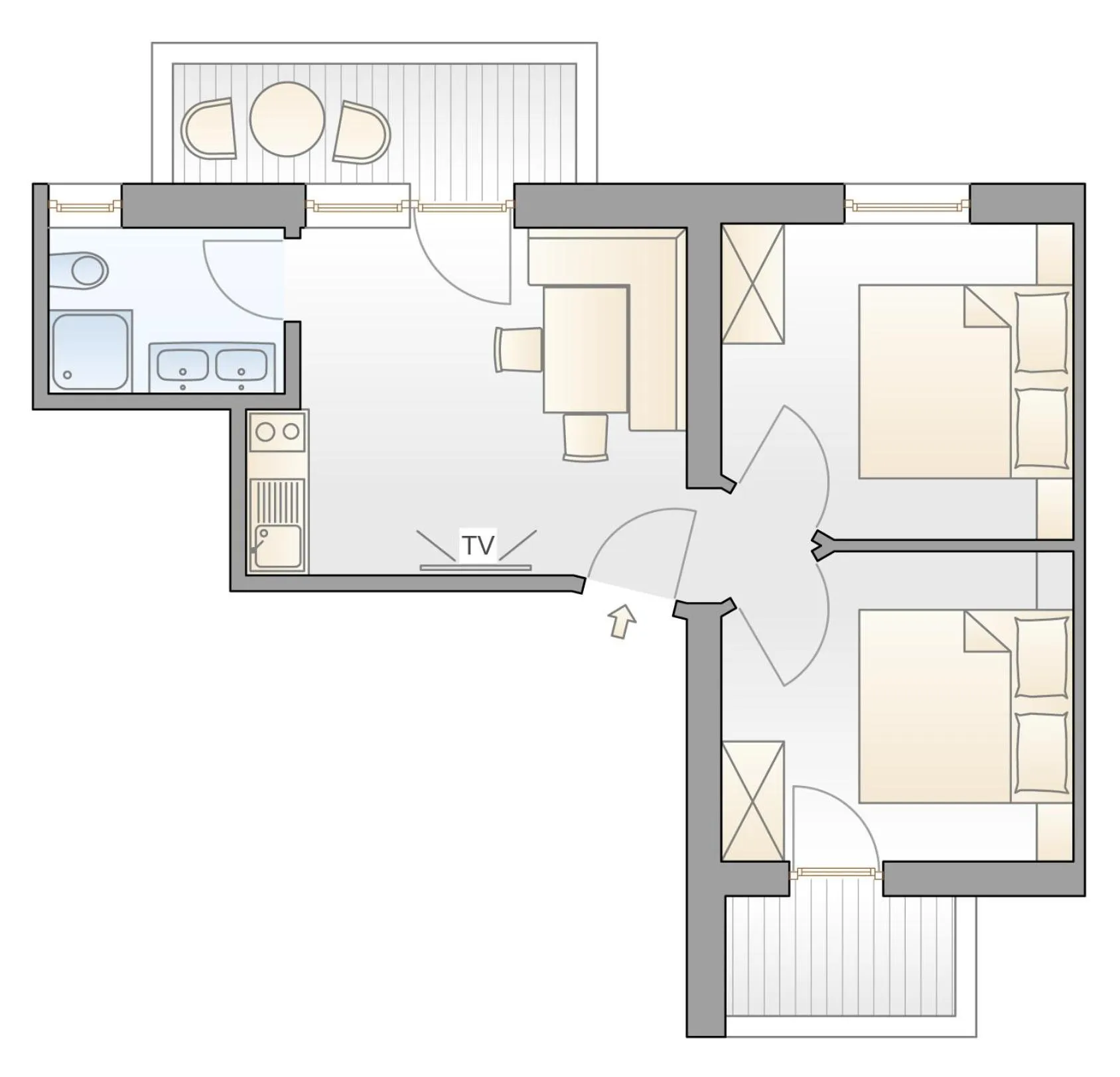 Floor plan in Apart Hotel Ideal